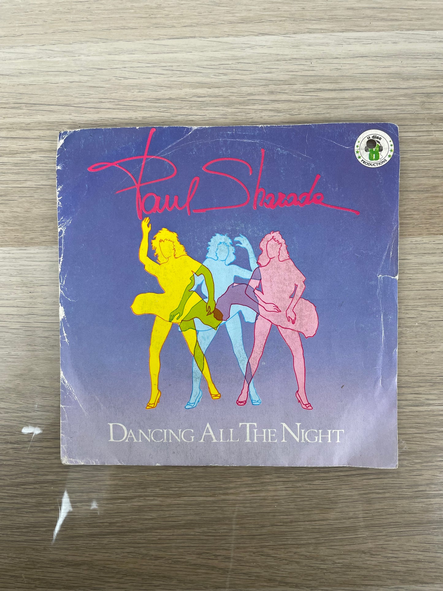 Disco 45 giri vinile Paul Sharada Dancing All The Night 1984