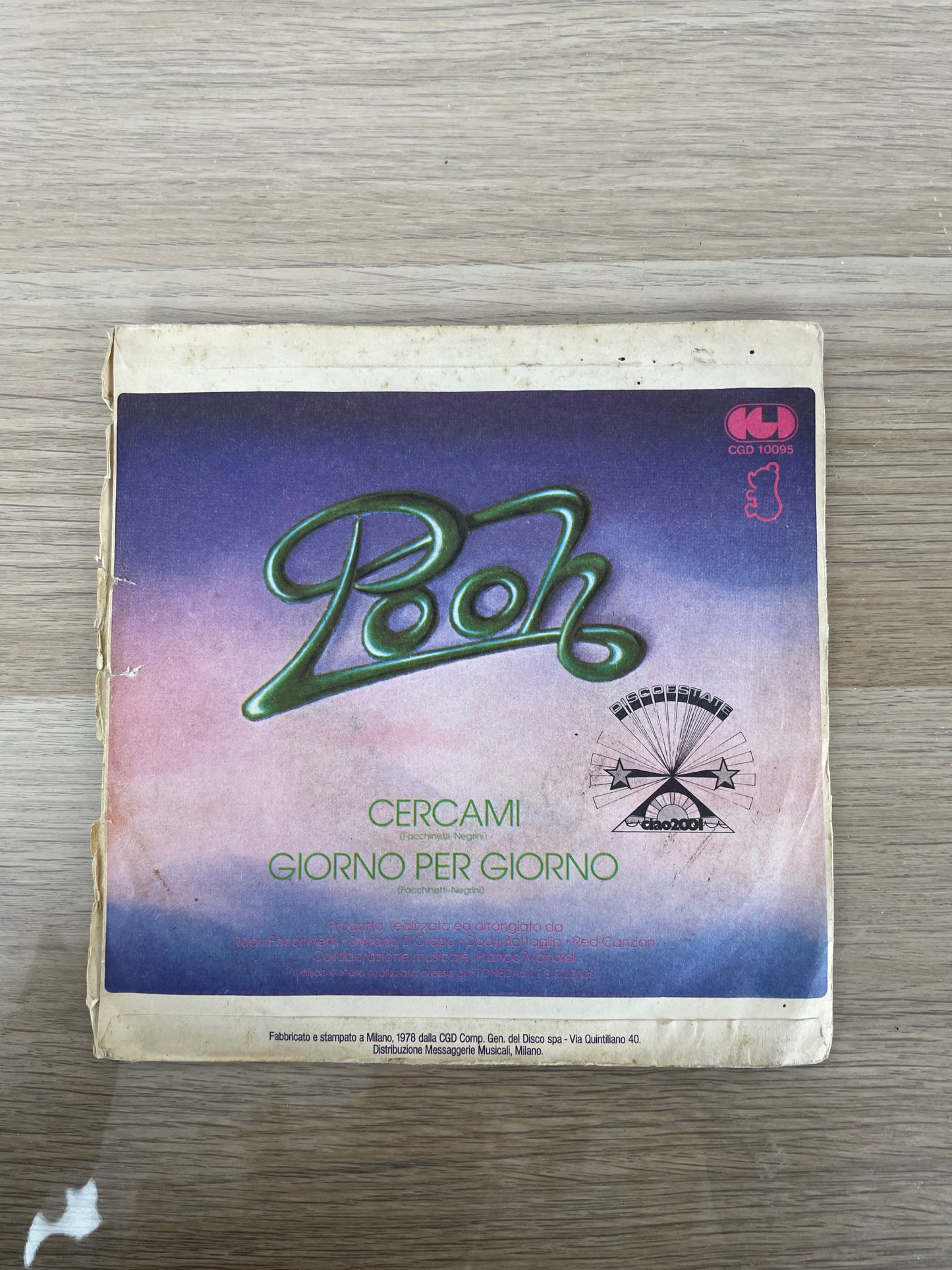 Disco 45 giri vinile Pooh Giorgio Per Giorno Cercami 1978