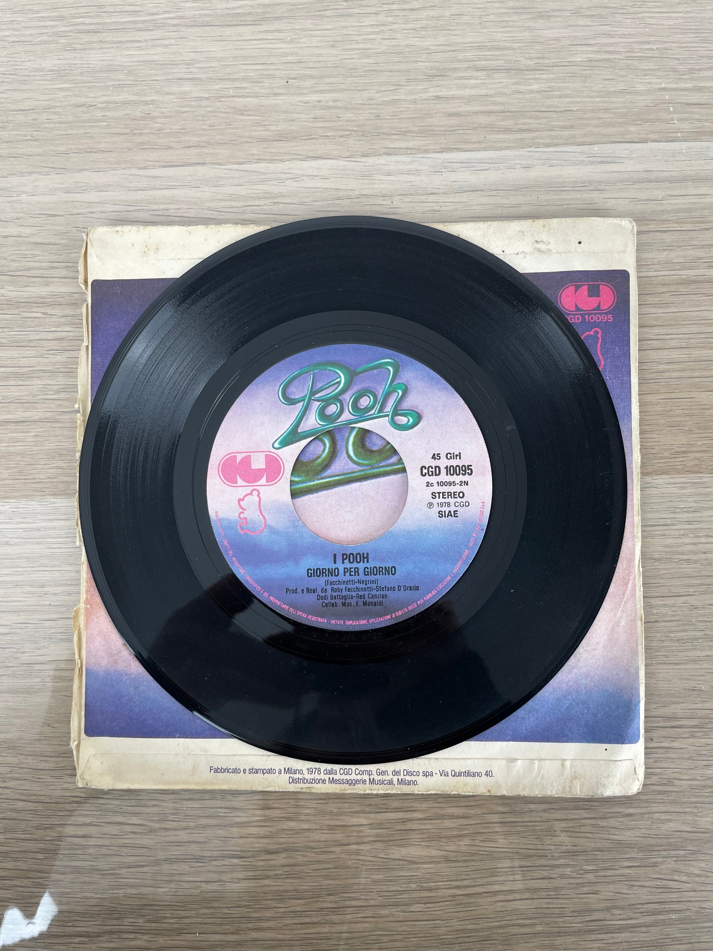 Disco 45 giri vinile Pooh Giorgio Per Giorno Cercami 1978