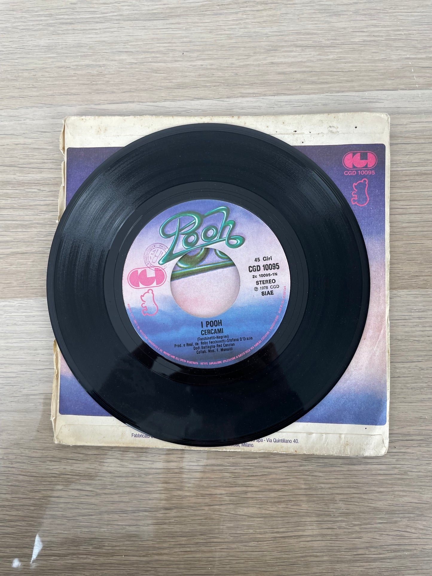 Disco 45 giri vinile Pooh Giorgio Per Giorno Cercami 1978