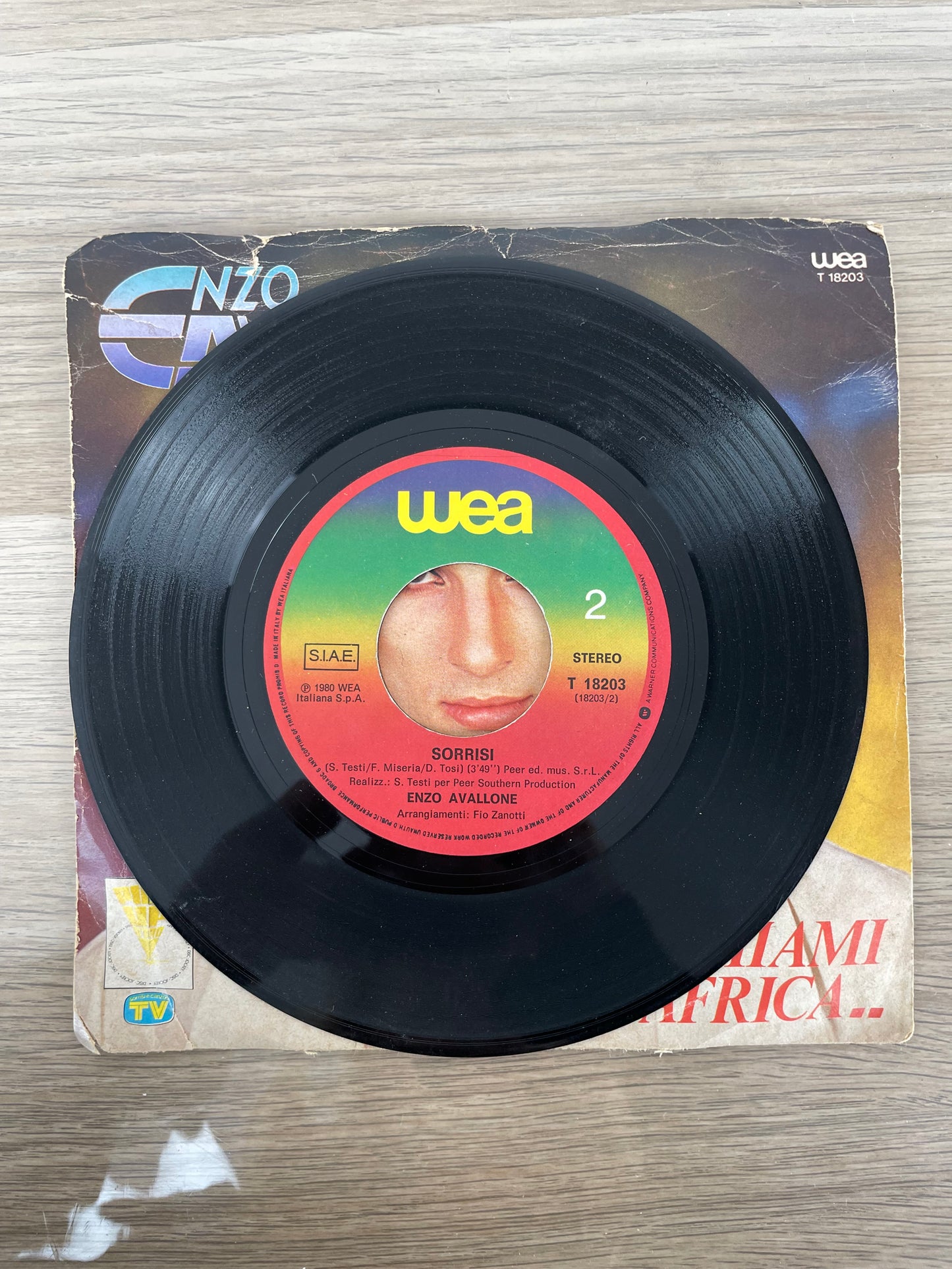 Disco 45 giri vinile Enzo Avallone Ti Chiami Africa Sorrisi 1980
