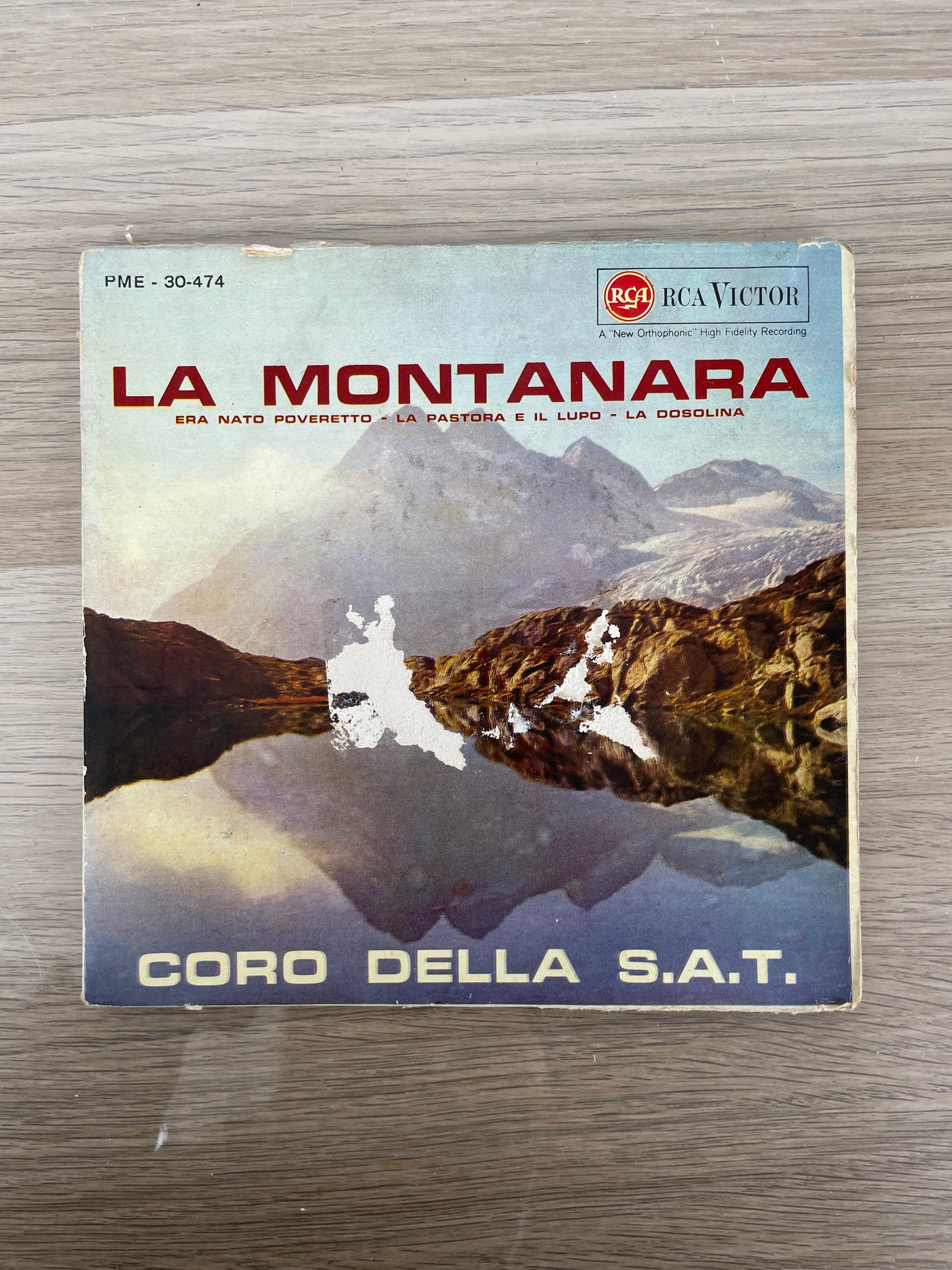 Disco 45 giri vinile Coro Della S.A.T. la Montanara La Pastora E Il Lupo Canto Dei Monti Trentini