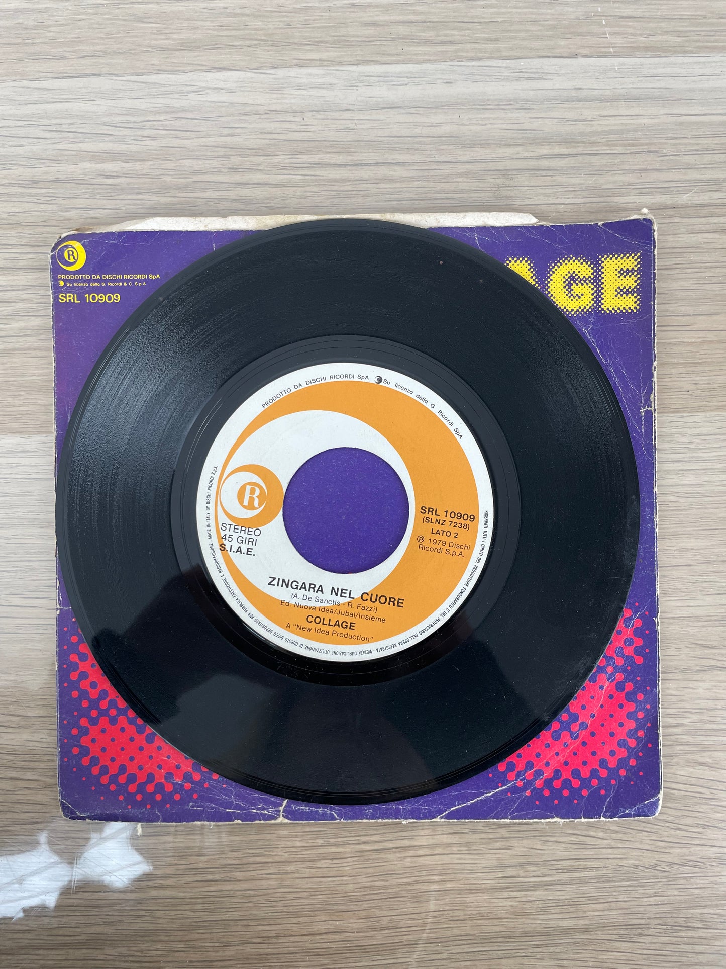 Disco 45 giri vinile Collage SOS Zingara Nel Cuore 1979