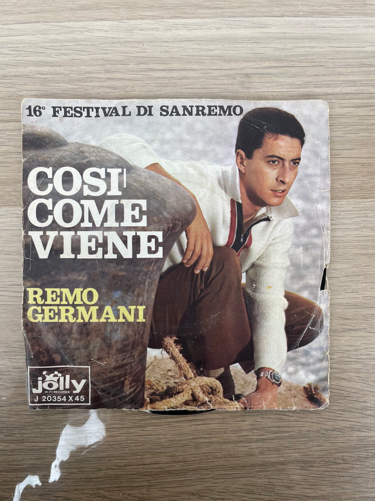 Disco 45 giri vinile Remo Germani Così Come Viene Partivo 1962