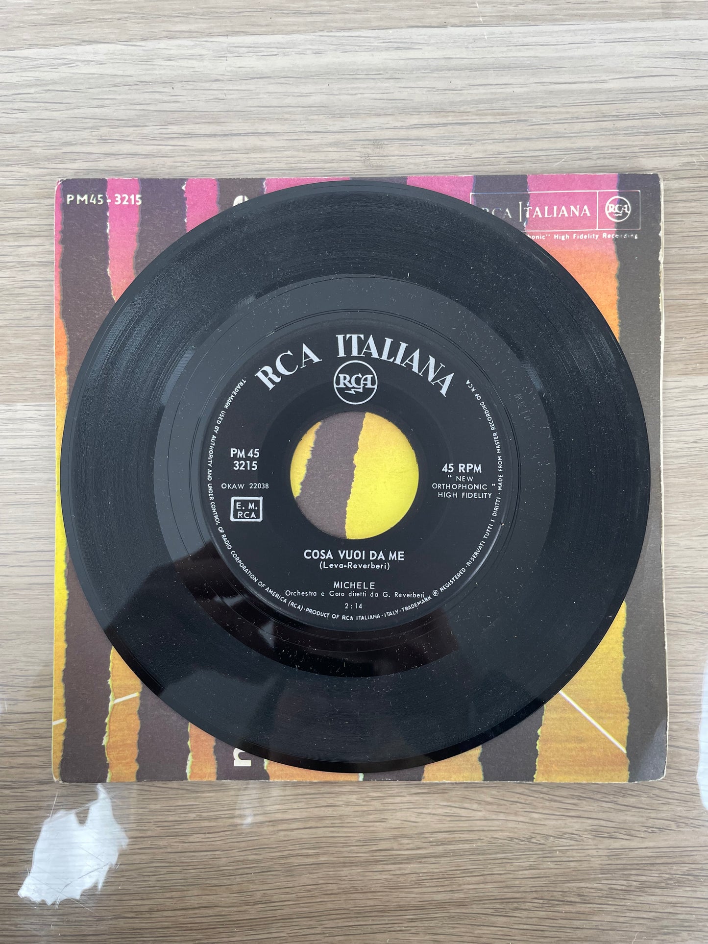 Disco 45 giri vinile Michele Se Mi Vuoi Lasciare Cosa Vuoi Da Me 1966