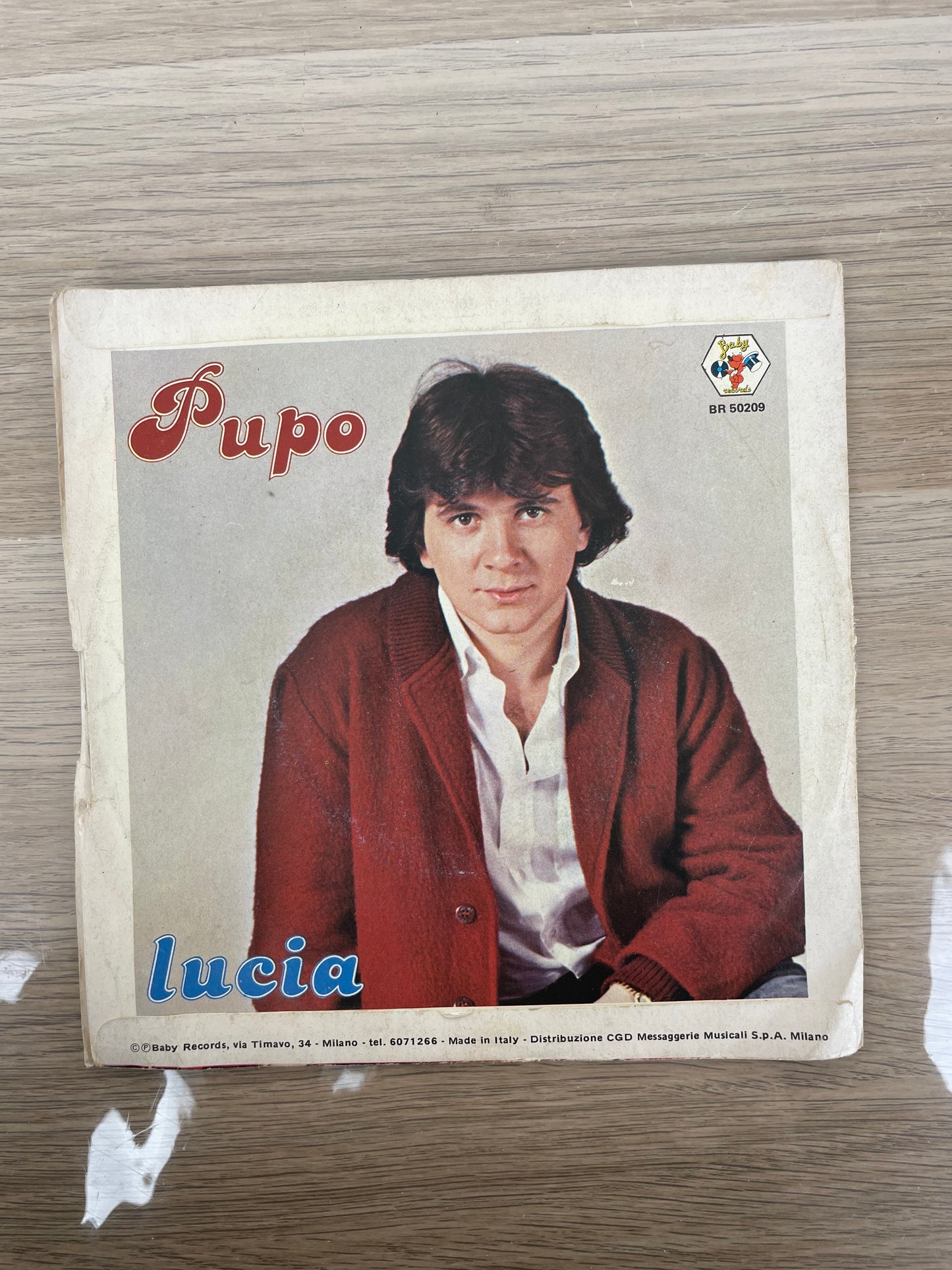 Disco 45 giri vinile Pupo Su Di Noi Lucia anno 1980