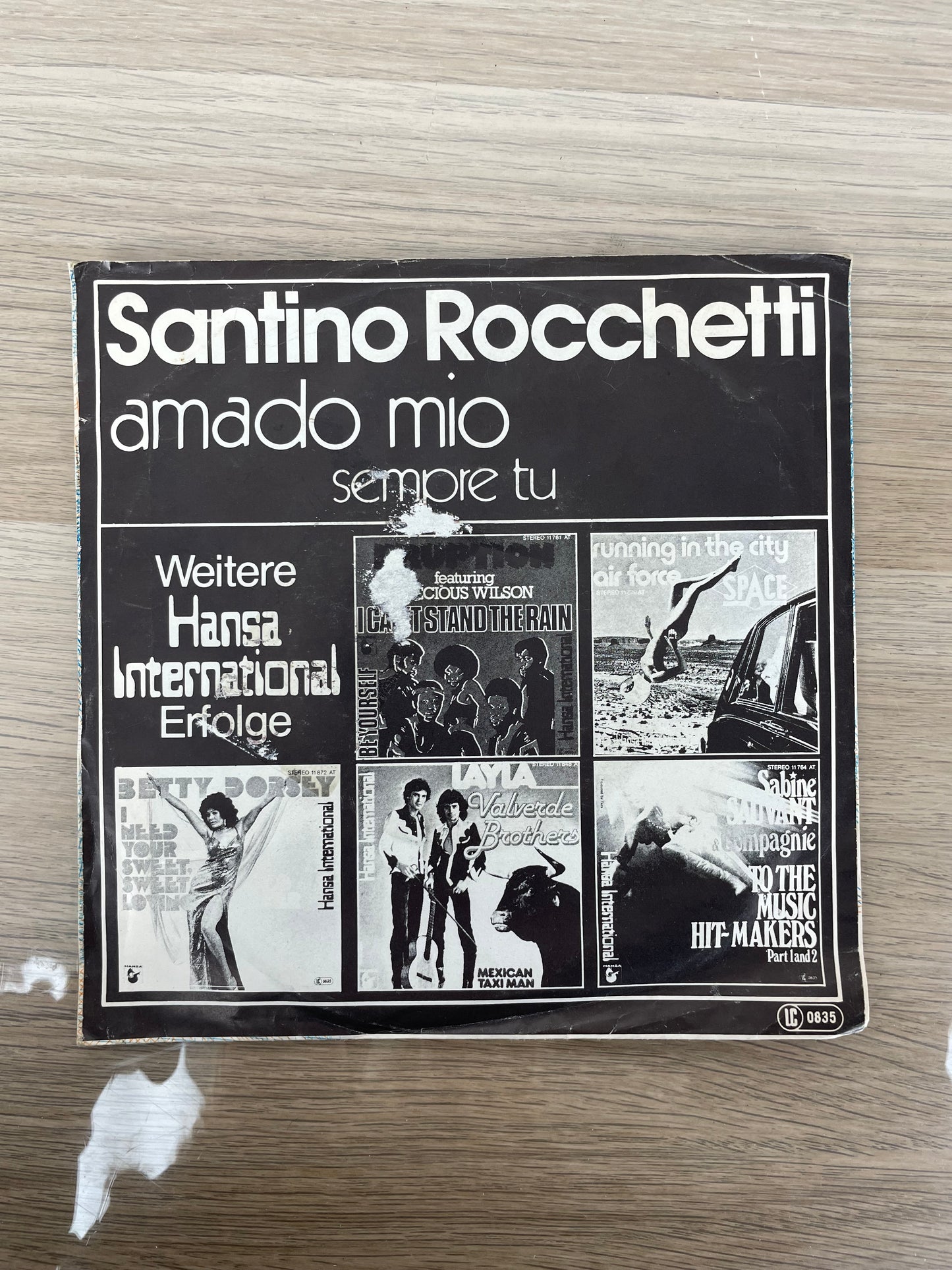 Disco 45 giri vinile Santino Rocchetti Amado Mio Sempre Tu 1970