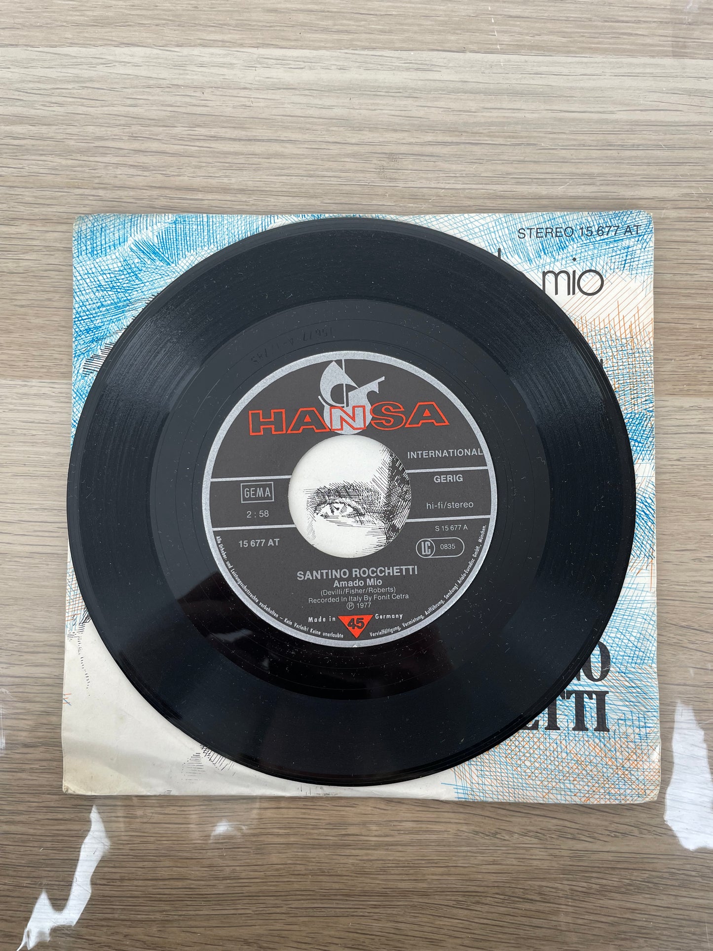 Disco 45 giri vinile Santino Rocchetti Amado Mio Sempre Tu 1970