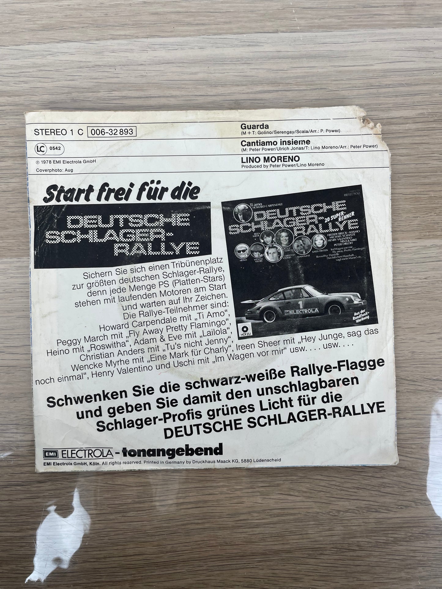 Disco 45 giri vinile Lino Moreno Cantiamo Insieme Guarda 1964