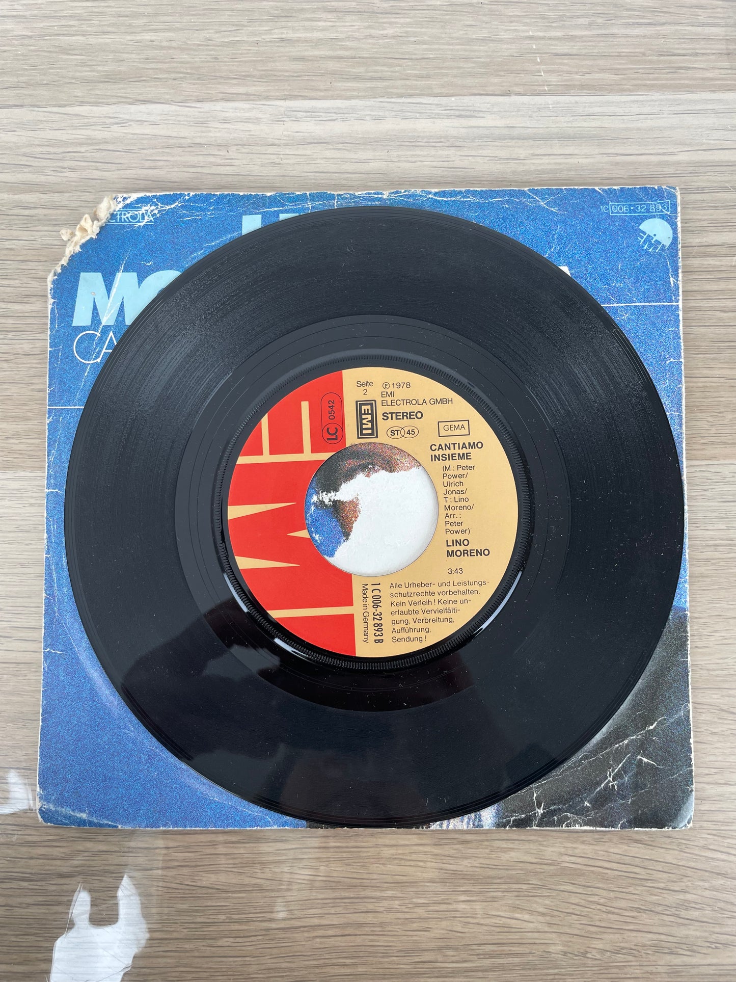 Disco 45 giri vinile Lino Moreno Cantiamo Insieme Guarda 1964