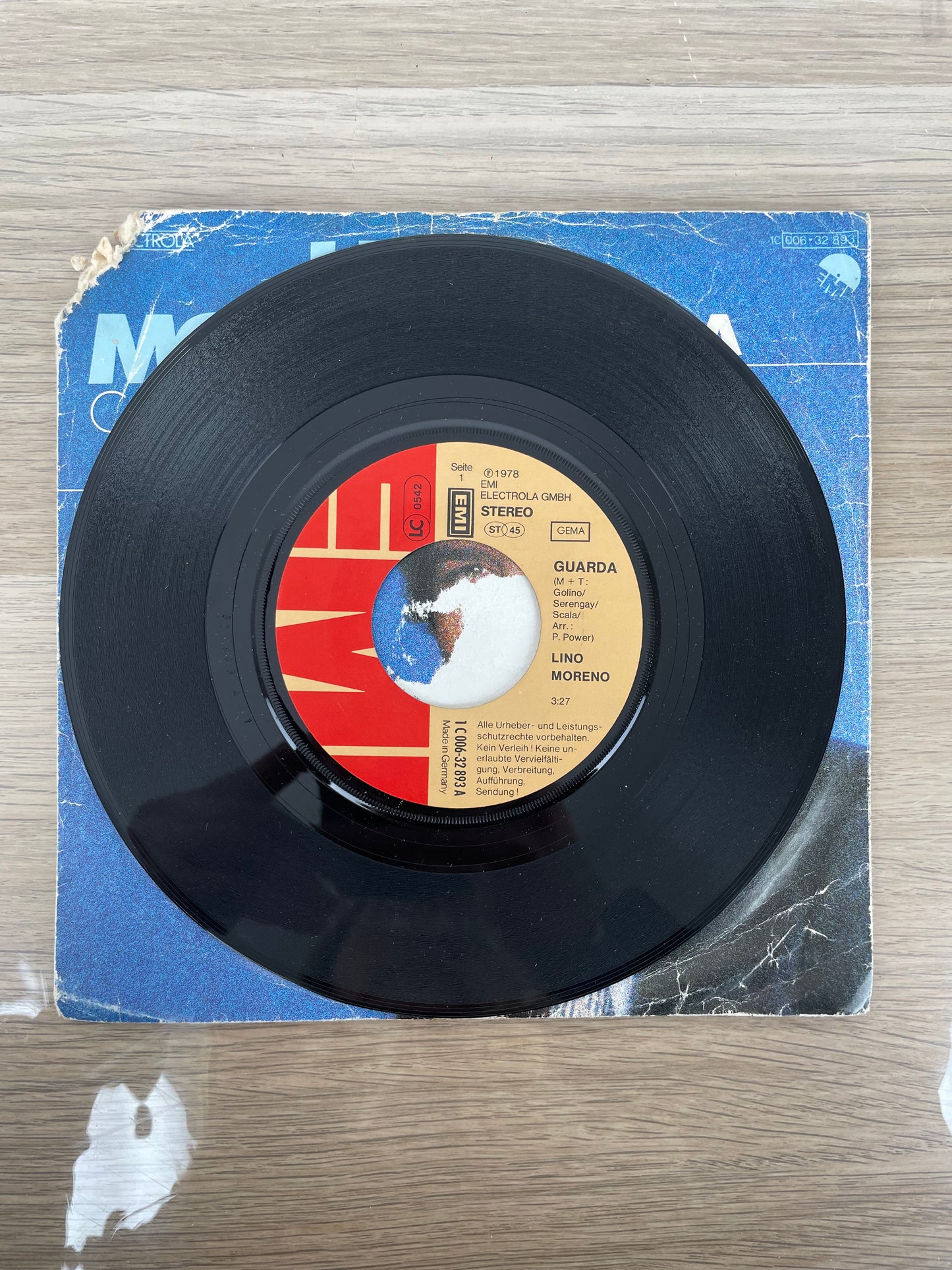 Disco 45 giri vinile Lino Moreno Cantiamo Insieme Guarda 1964