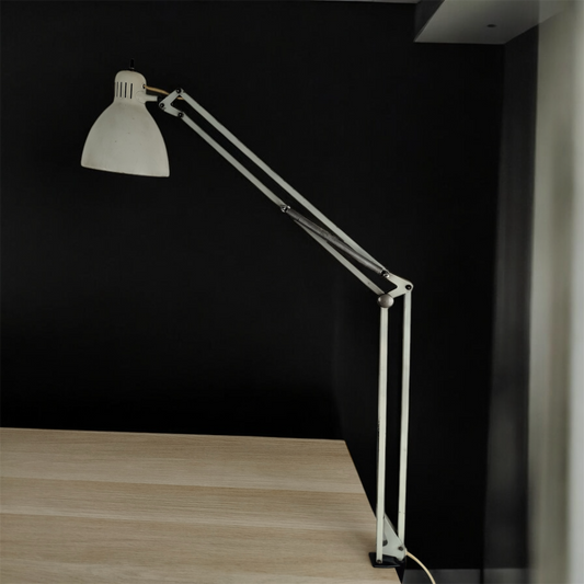 Lampada Luxo Naska Loris Snodabile Industriale NO MORSETTO Officina Bianco