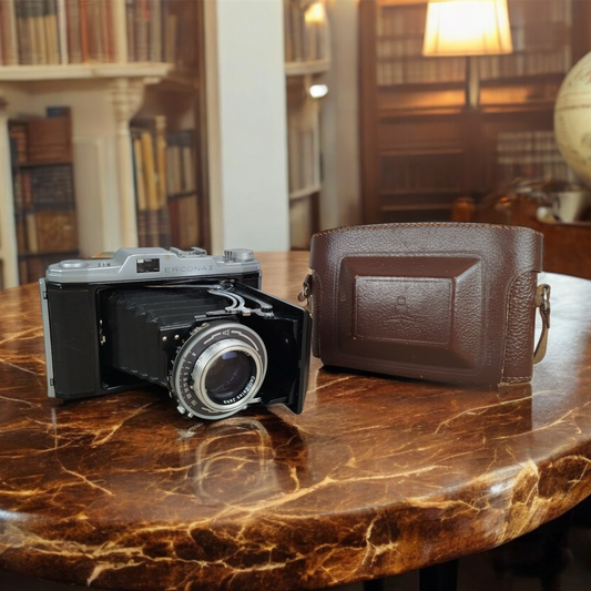 Fotocamera A Soffietto Carl Zeiss Ercona II Con Custodia Vintage Epoca Anni 50