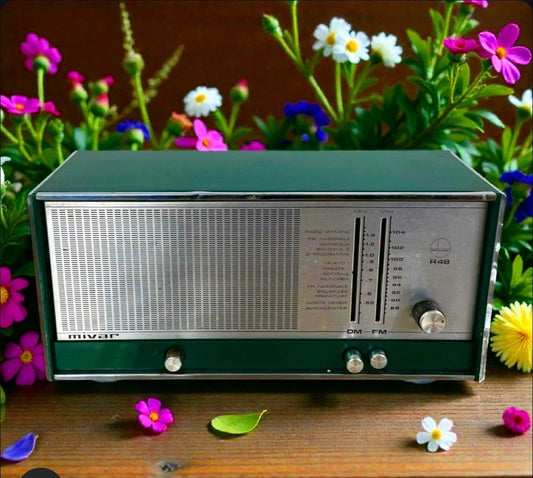 Radio Mivar R48 Vintage Epoca Anni 70 Colore Verde Ricevitore Transistor Am Fm