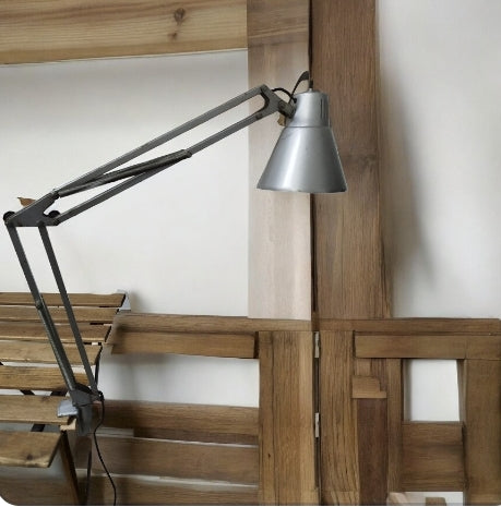 Lampada Snodabile Industriale Regolabile Colore Grigio Vintage Officina Con Morsetto