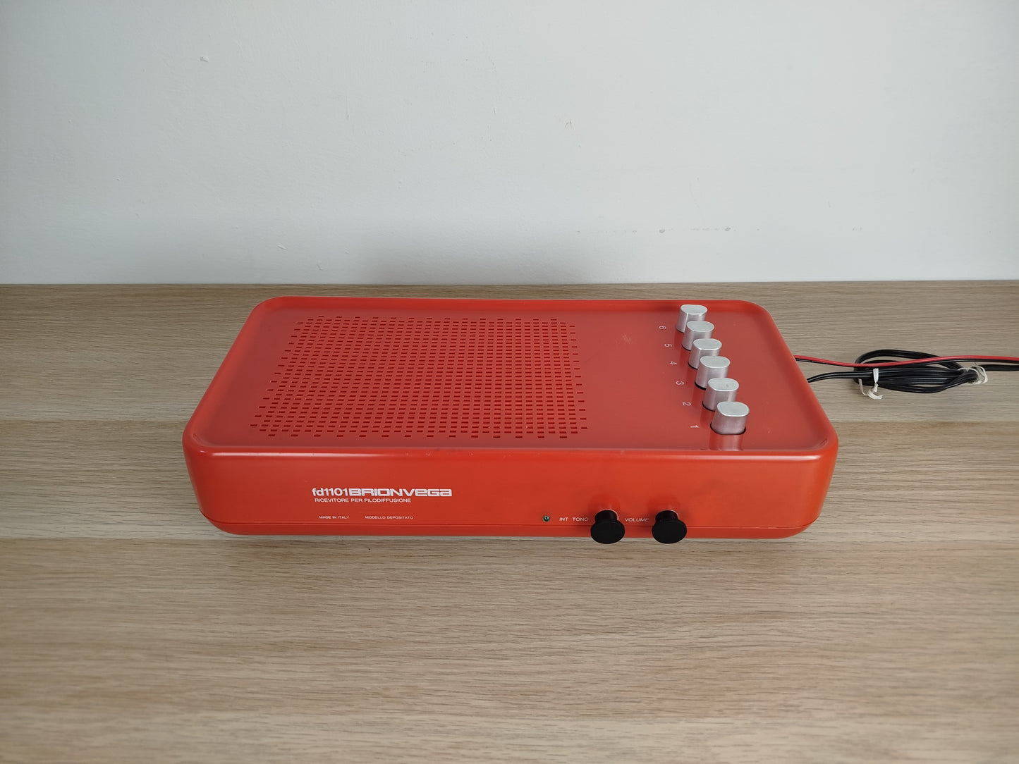 Ricevitore Filodiffusione Brionvega fd1101 Radio Castiglioni Design Arancione
