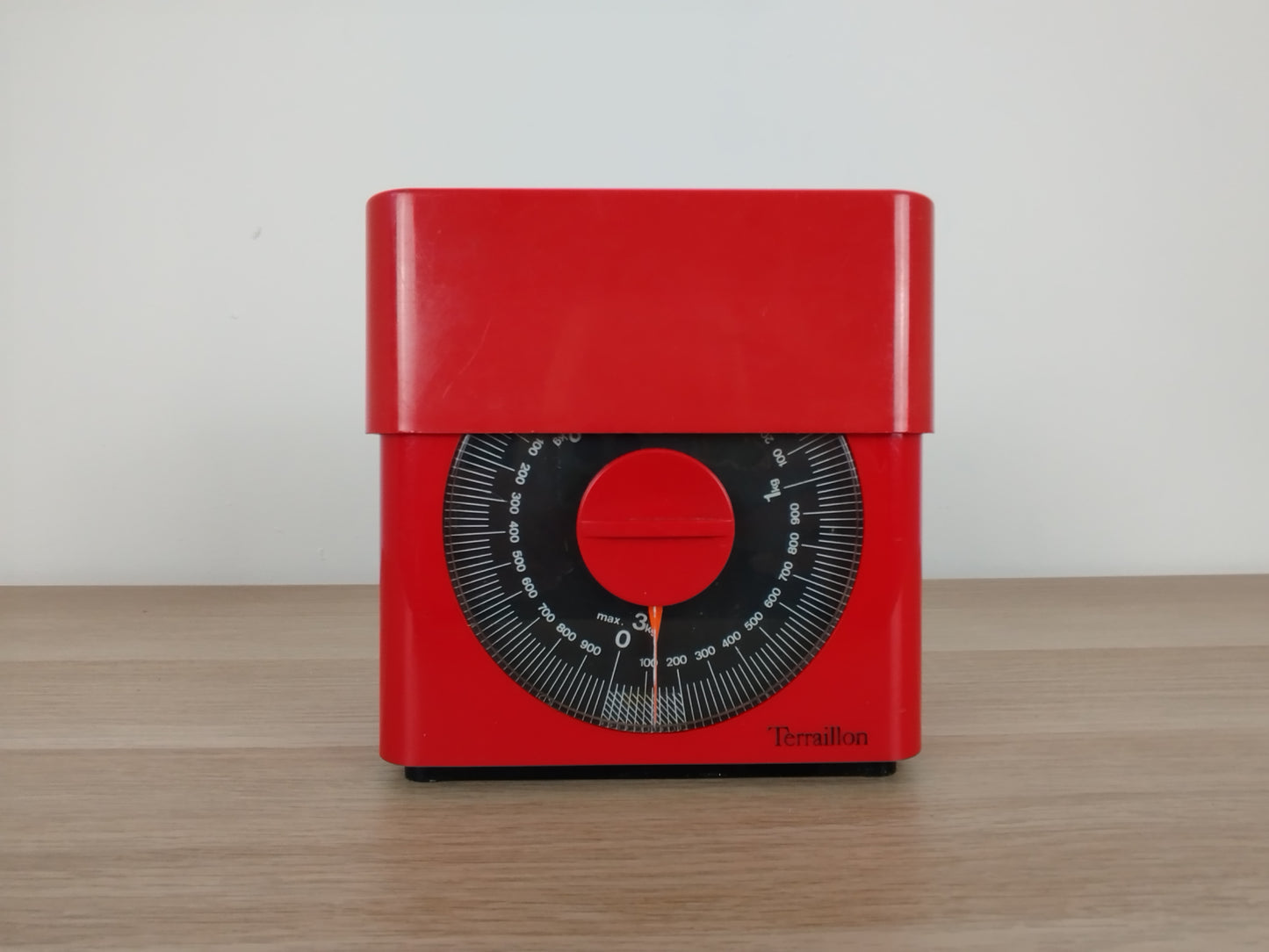 Bilancia Analogica Terraillon Max 3Kg Vintage Epoca Anni 70 Marco Zanuso Rosso