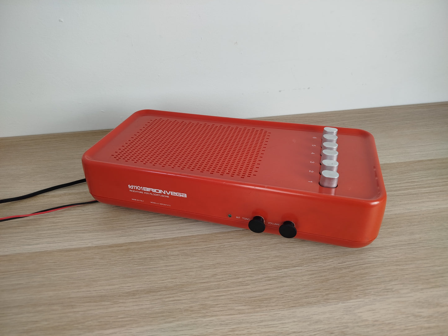 Ricevitore Filodiffusione Brionvega fd1101 Radio Castiglioni Design Arancione