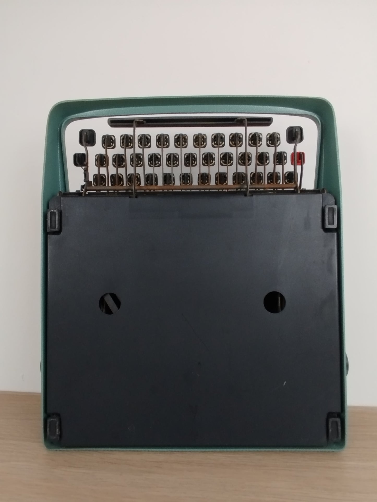 Macchina Da Scrivere Olivetti Lettera 32 Azzurra Vintage Epoca Anni 60 Design