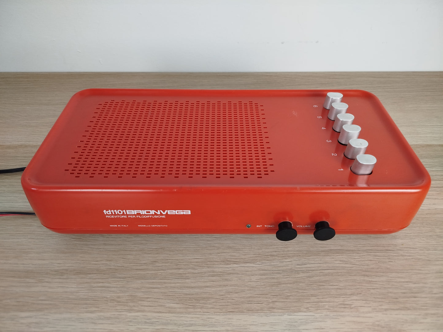 Ricevitore Filodiffusione Brionvega fd1101 Radio Castiglioni Design Arancione