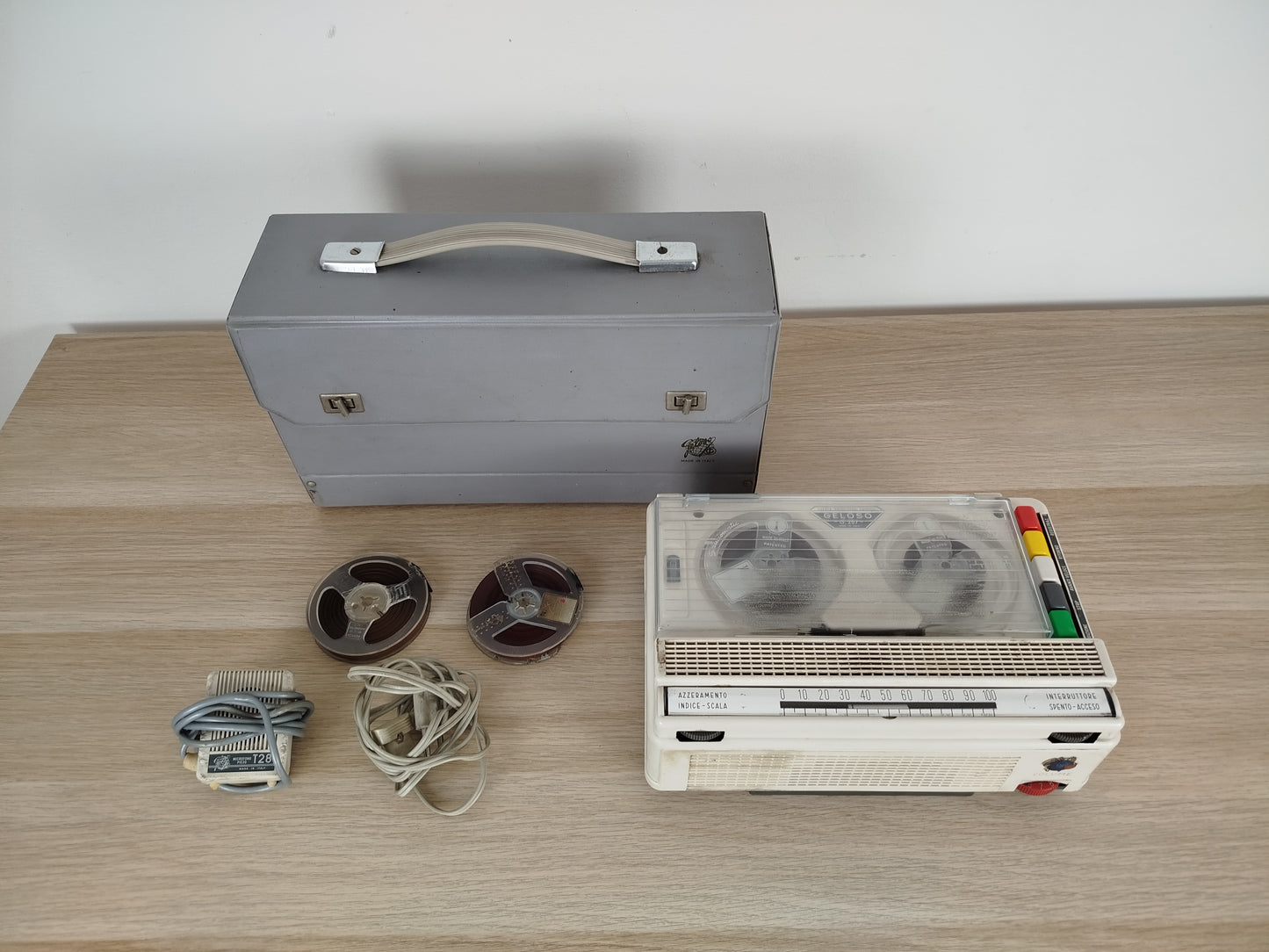 Magnetofono Registratore A Bobine Geloso G 257 Vintage Epoca Custodia Microfono
