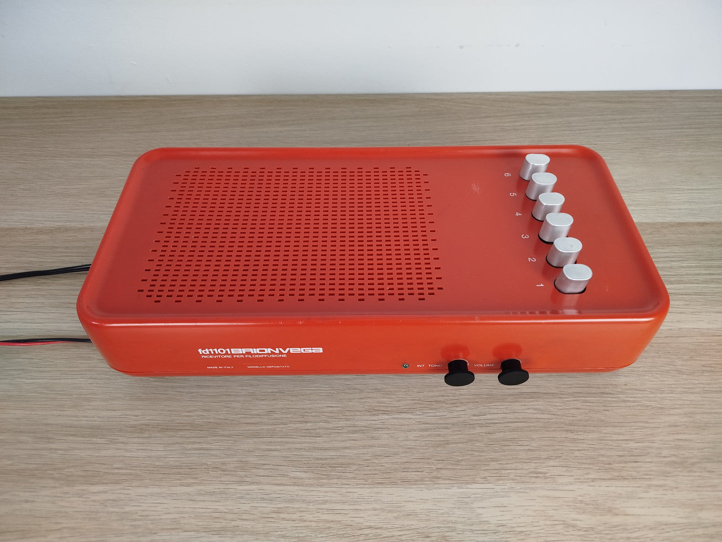 Ricevitore Filodiffusione Brionvega fd1101 Radio Castiglioni Design Arancione