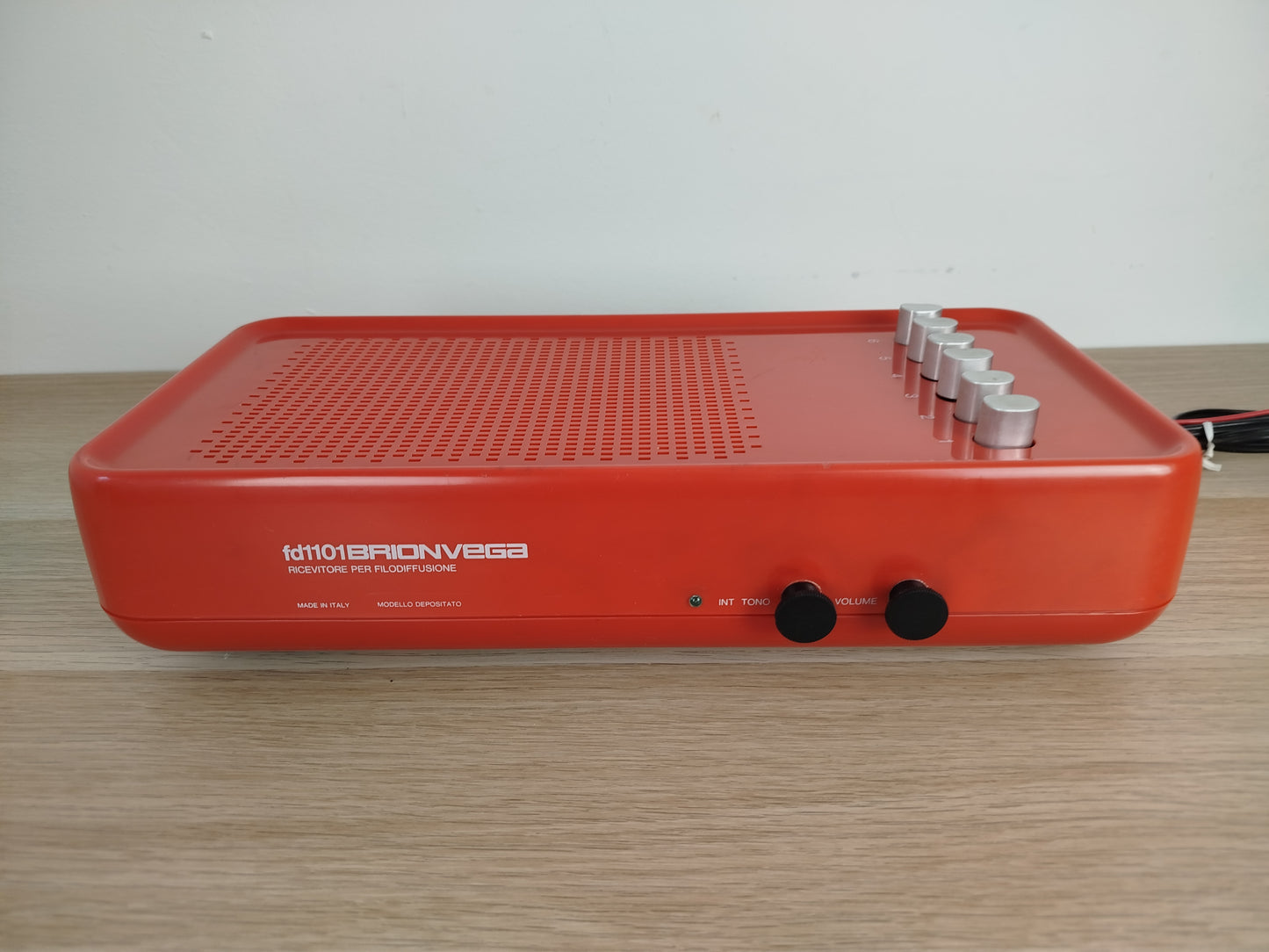 Ricevitore Filodiffusione Brionvega fd1101 Radio Castiglioni Design Arancione