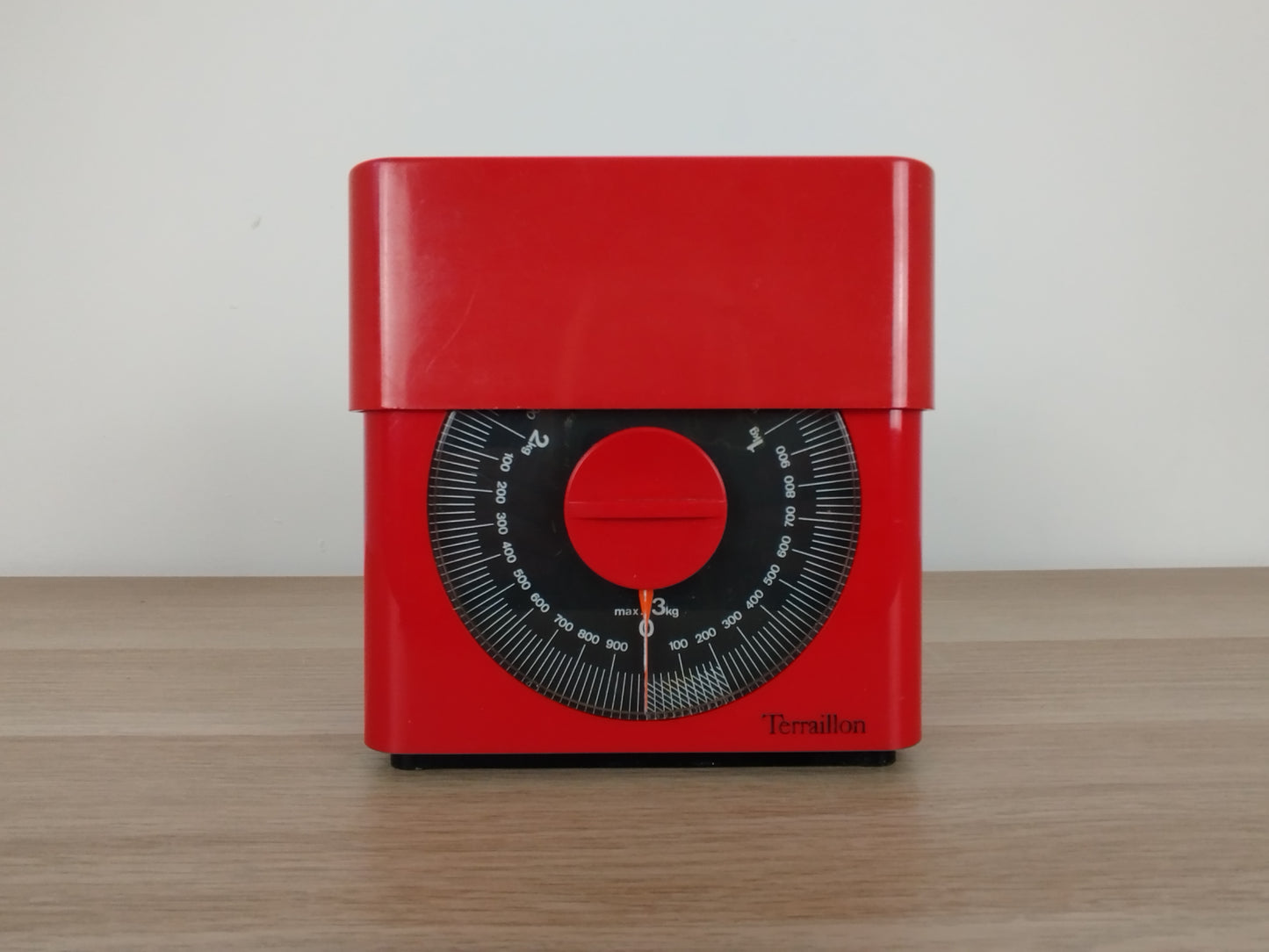 Bilancia Analogica Terraillon Max 3Kg Vintage Epoca Anni 70 Marco Zanuso Rosso