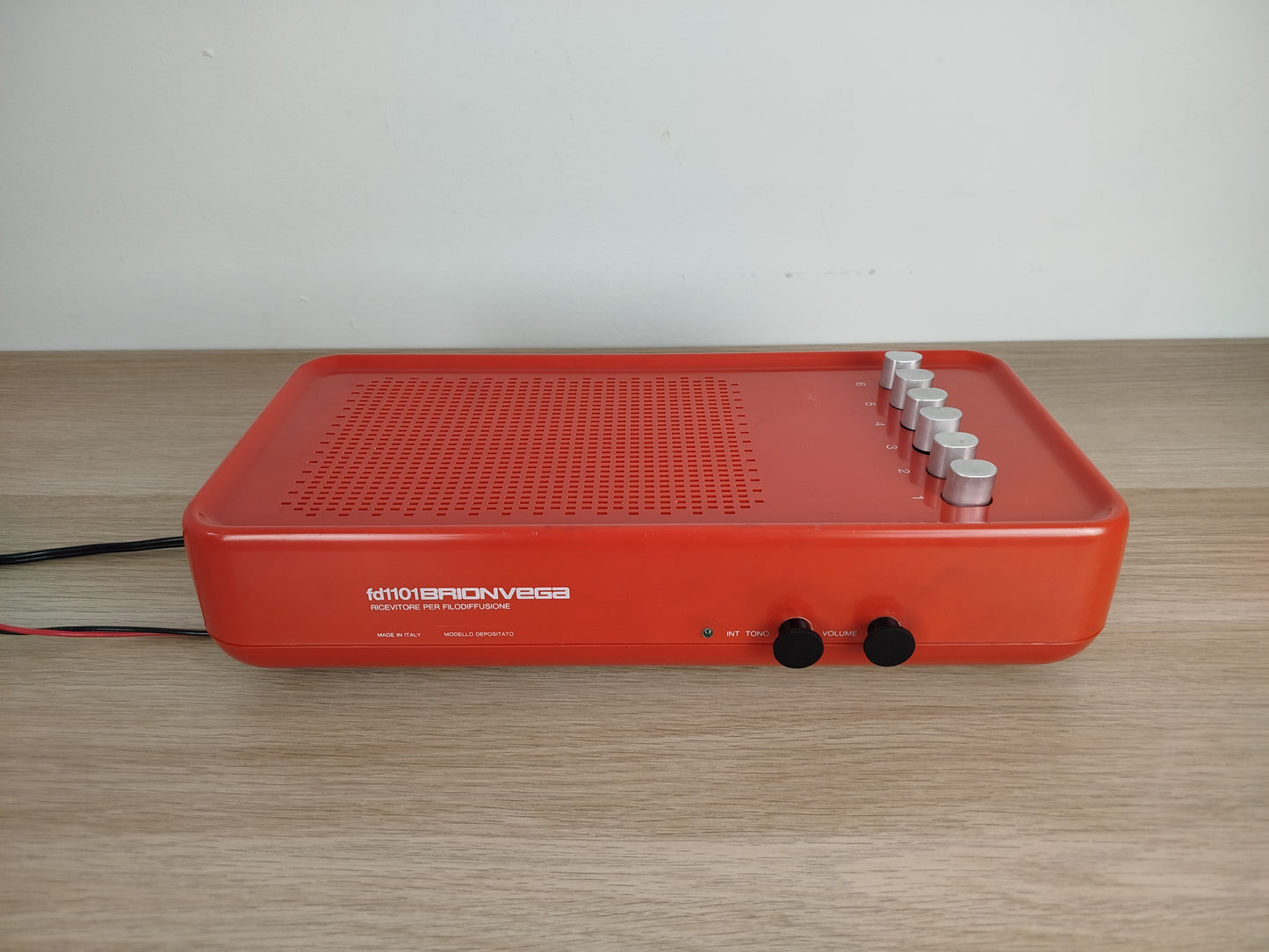 Ricevitore Filodiffusione Brionvega fd1101 Radio Castiglioni Design Arancione