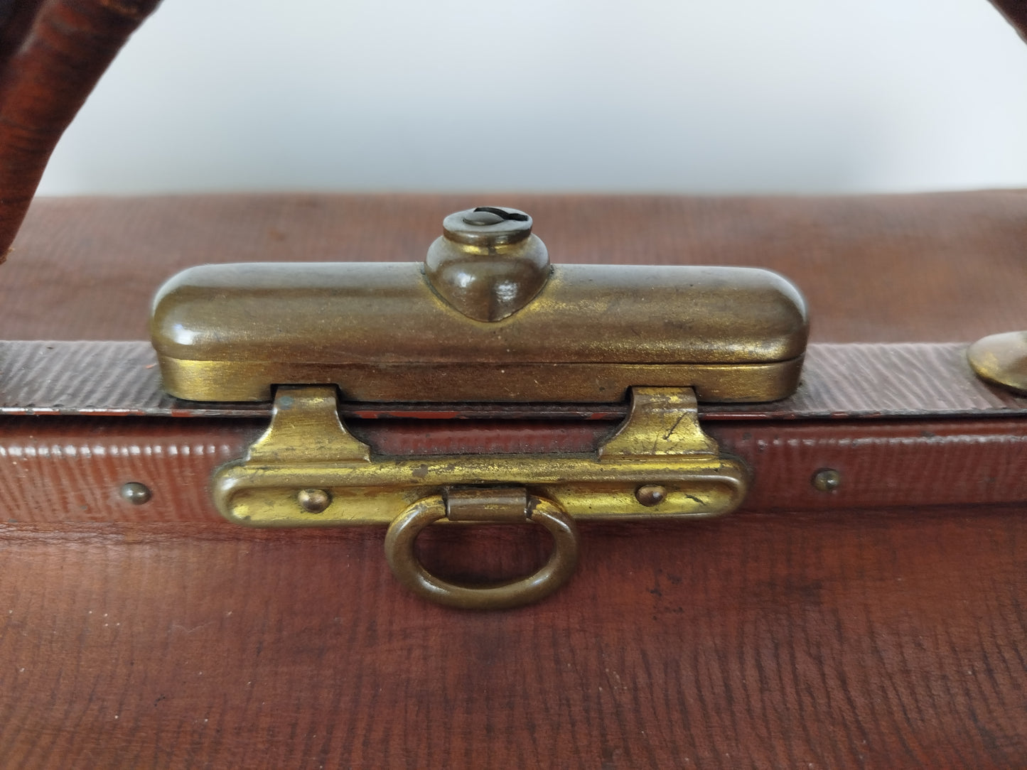 Borsone Cuoio Pelle Vintage Da Medico Marrone Vintage Epoca Da Viaggio A Mano