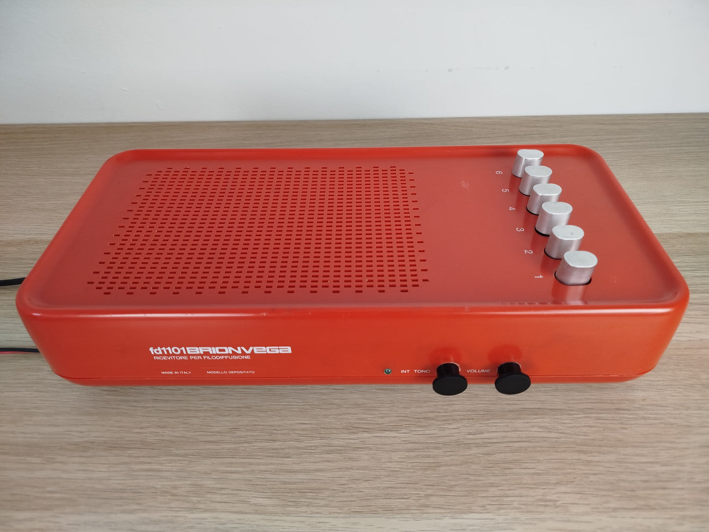 Ricevitore Filodiffusione Brionvega fd1101 Radio Castiglioni Design Arancione