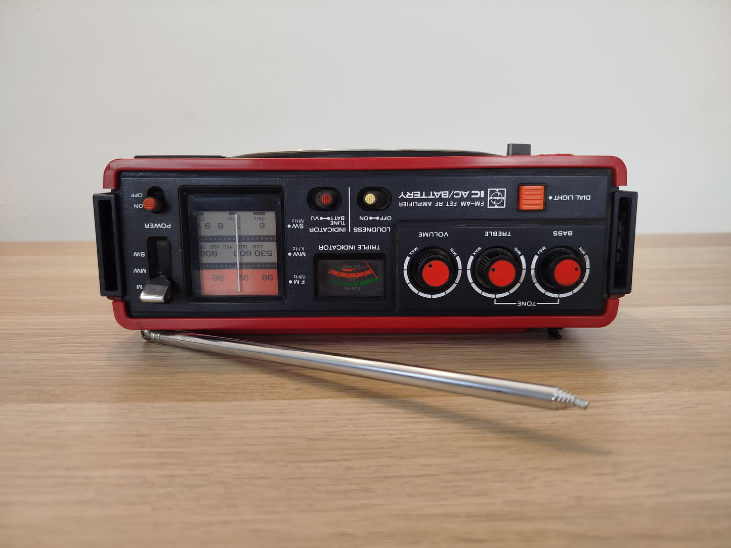 Radio National Panasonic GX300 RF-888JBS Vintage Epoca Anni 70 Rossa FM AM