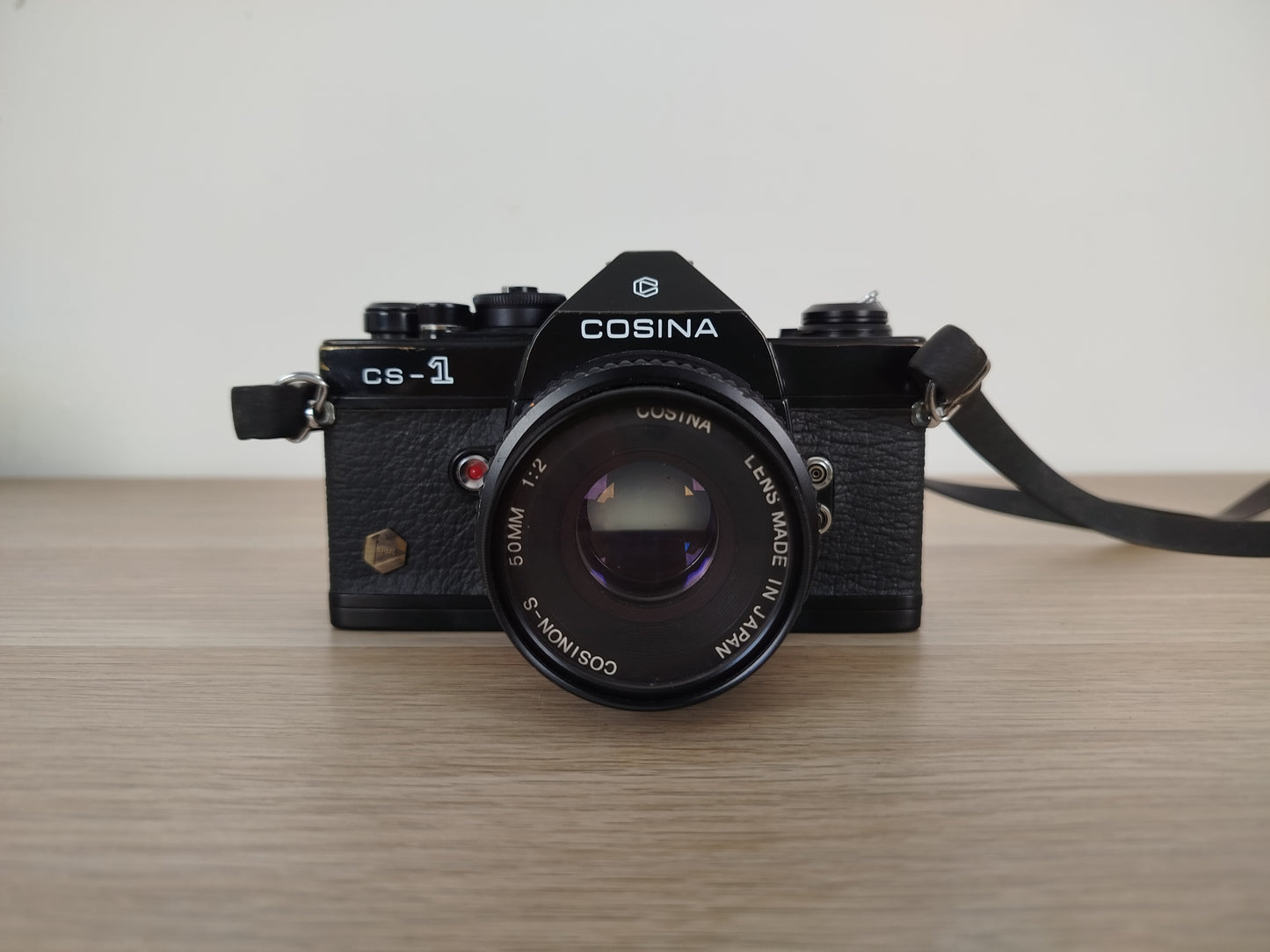 Fotocamera Analogica Cosina Cs-1 Reflex 35mm Nera Con Custodia Macchina Foto