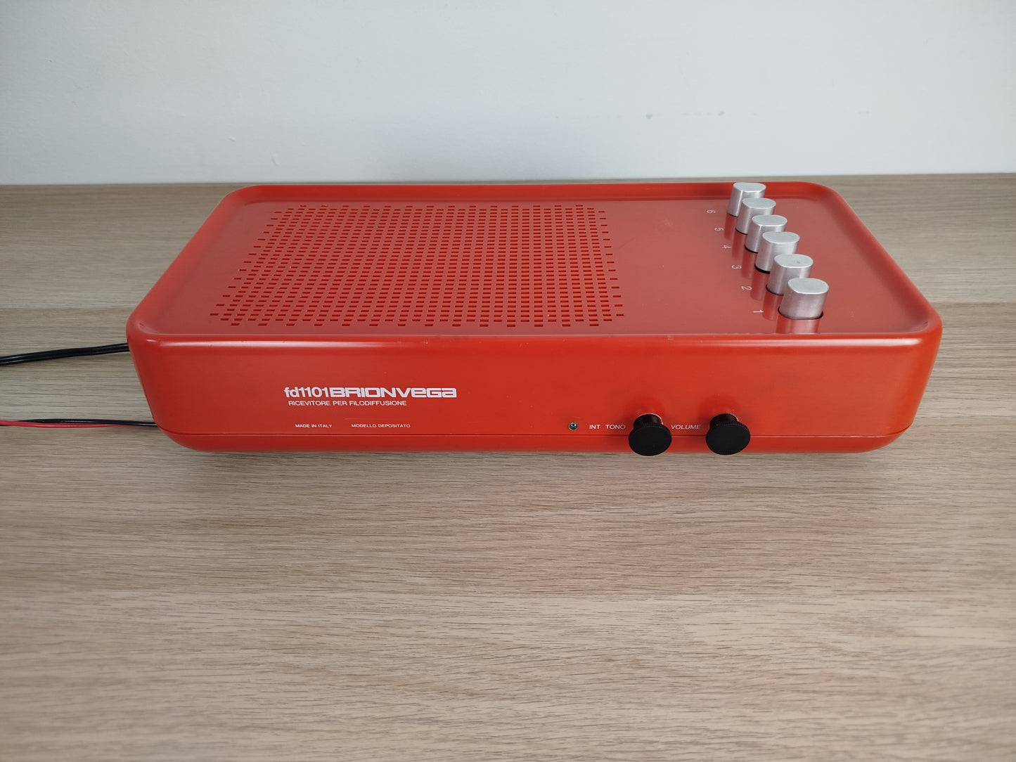 Ricevitore Filodiffusione Brionvega fd1101 Radio Castiglioni Design Arancione