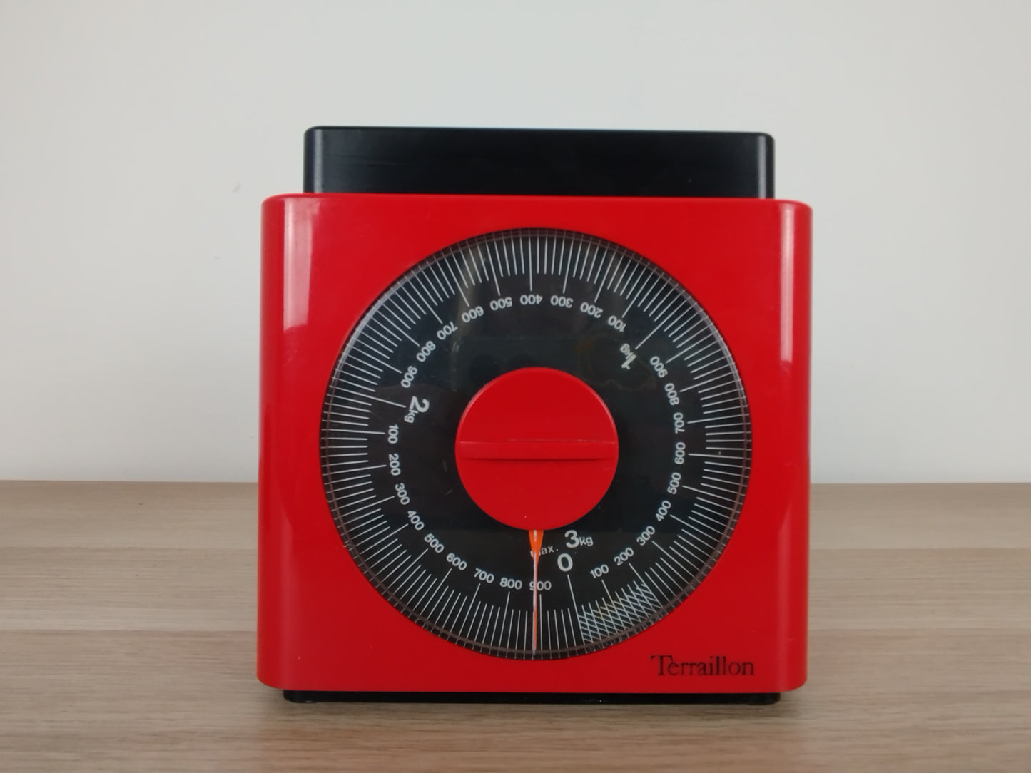 Bilancia Analogica Terraillon Max 3Kg Vintage Epoca Anni 70 Marco Zanuso Rosso