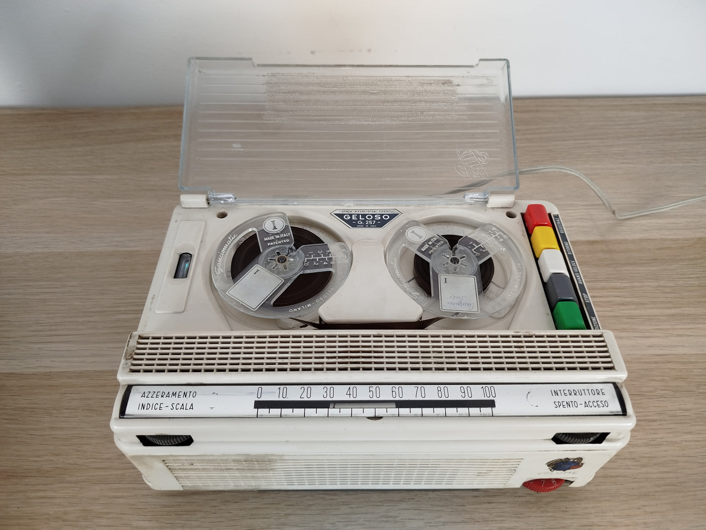 Magnetofono Registratore A Bobine Geloso G 257 Vintage Epoca Custodia Microfono