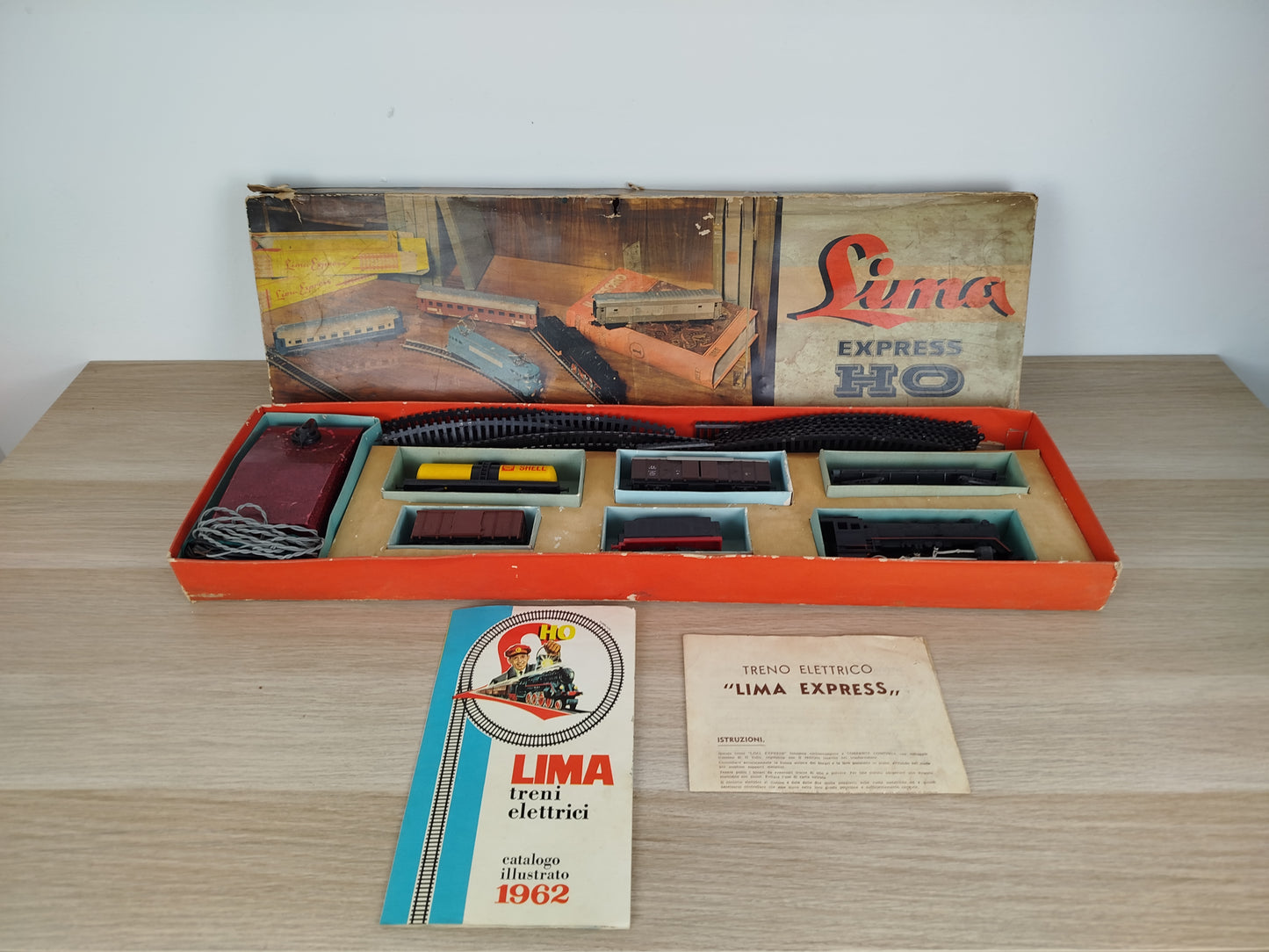 Trenino Elettrico Lima HO Vintage Epoca 1962 Libretto Scatola Alimentatore Raro