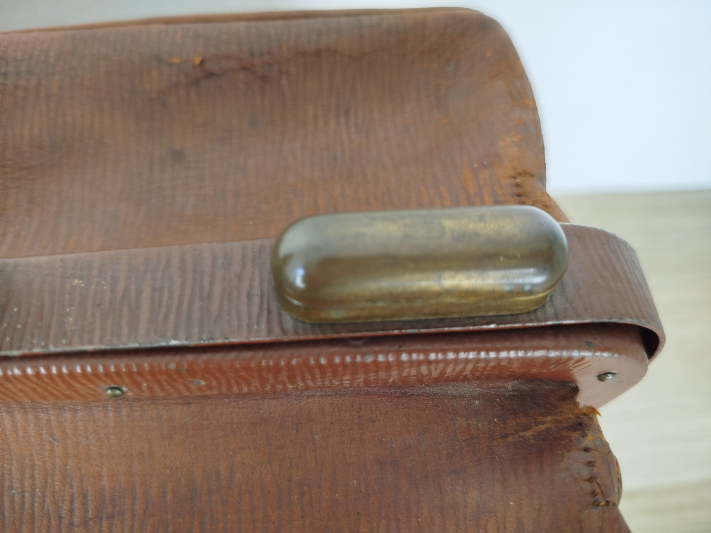Borsone Cuoio Pelle Vintage Da Medico Marrone Vintage Epoca Da Viaggio A Mano