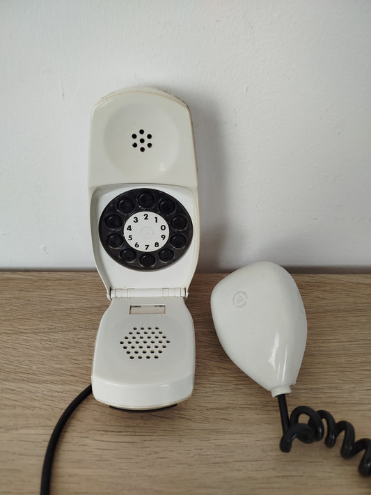 Telefono Grillo Vintage Epoca Anni 60 Design Zanuso Sapper Bianco Siemens Auso