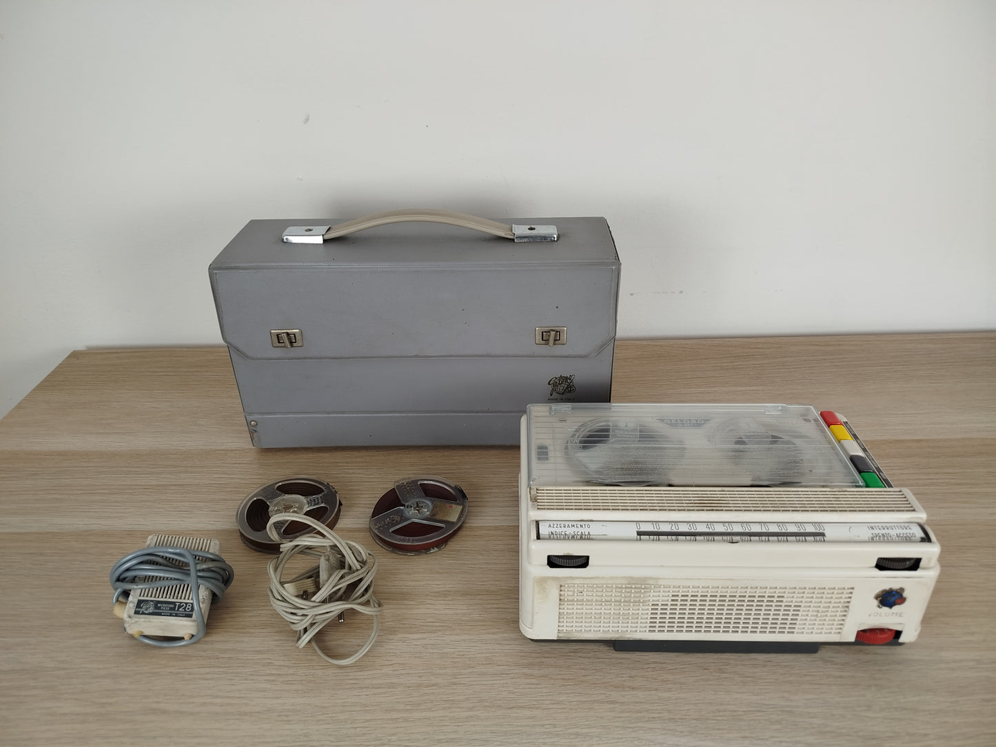 Magnetofono Registratore A Bobine Geloso G 257 Vintage Epoca Custodia Microfono