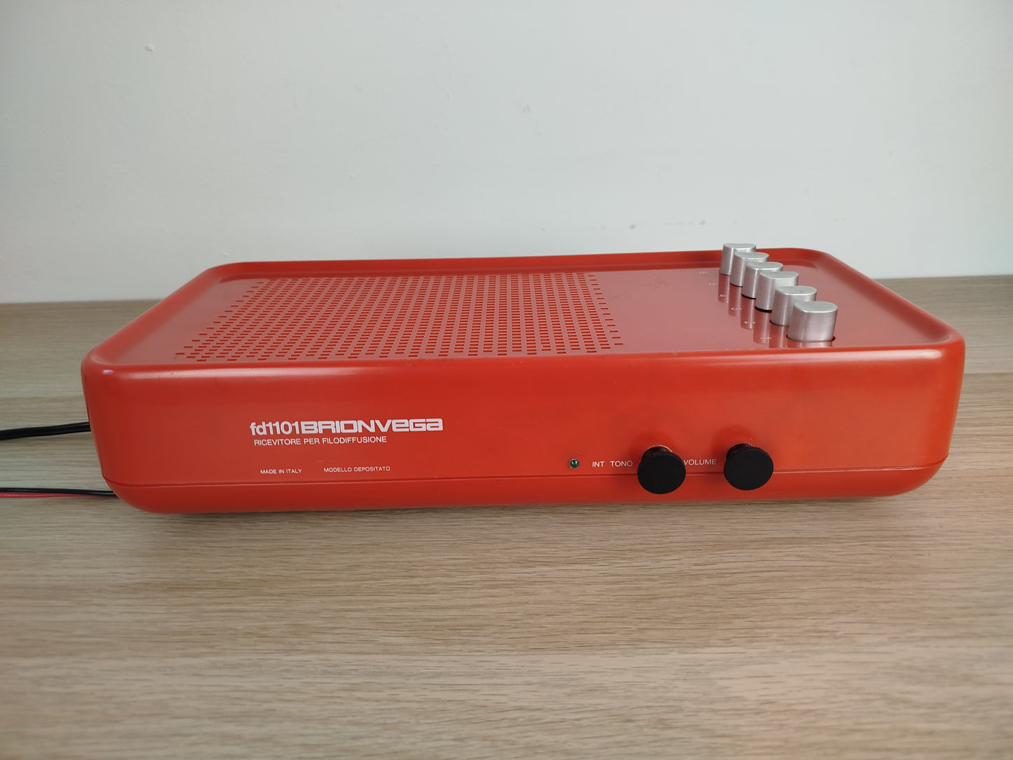 Ricevitore Filodiffusione Brionvega fd1101 Radio Castiglioni Design Arancione