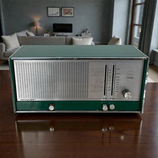 Radio Mivar R48 Vintage Epoca Anni 70 Colore Verde Ricevitore Transistor Am Fm