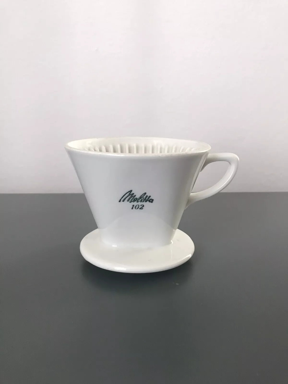 Tazza Melitta 102 Filtro Per Caffè Vintage Epoca Anni 50 Porcellana Bianca Rara