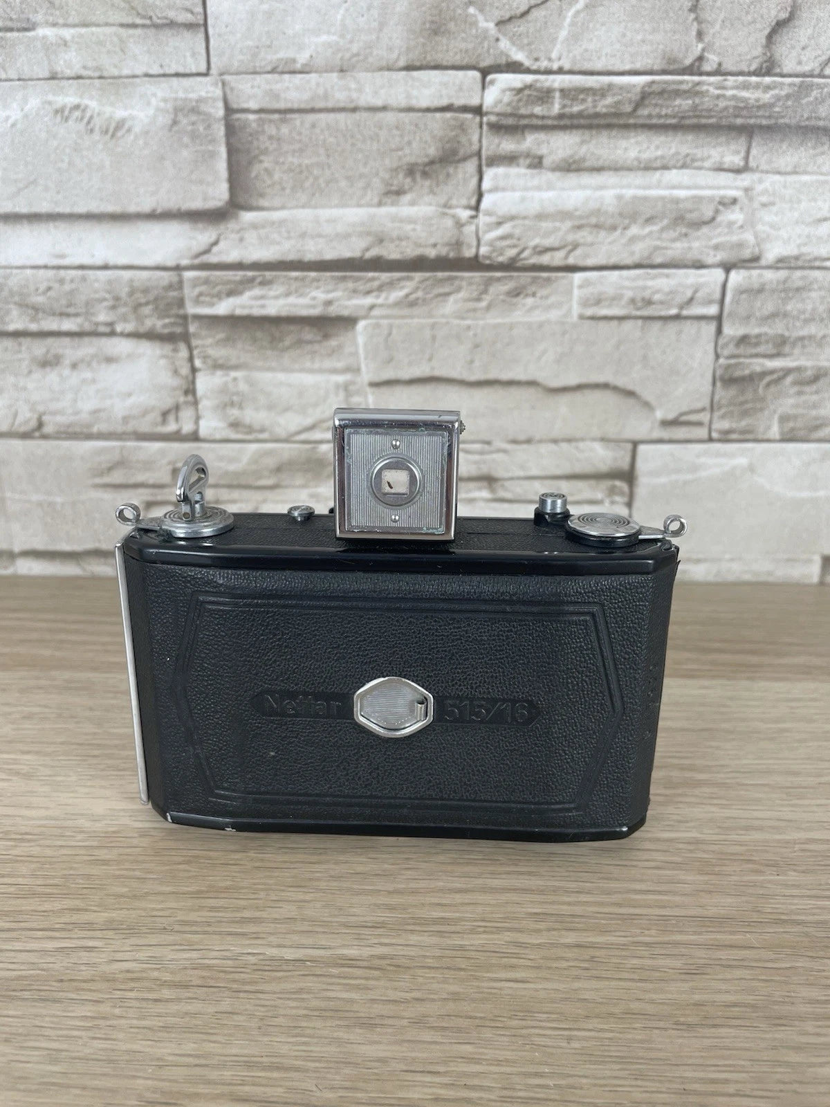 Fotocamera A Soffietto Zeiss Ikon Nettar 515/16 Vintage Anni 40/50 Nera 6x6