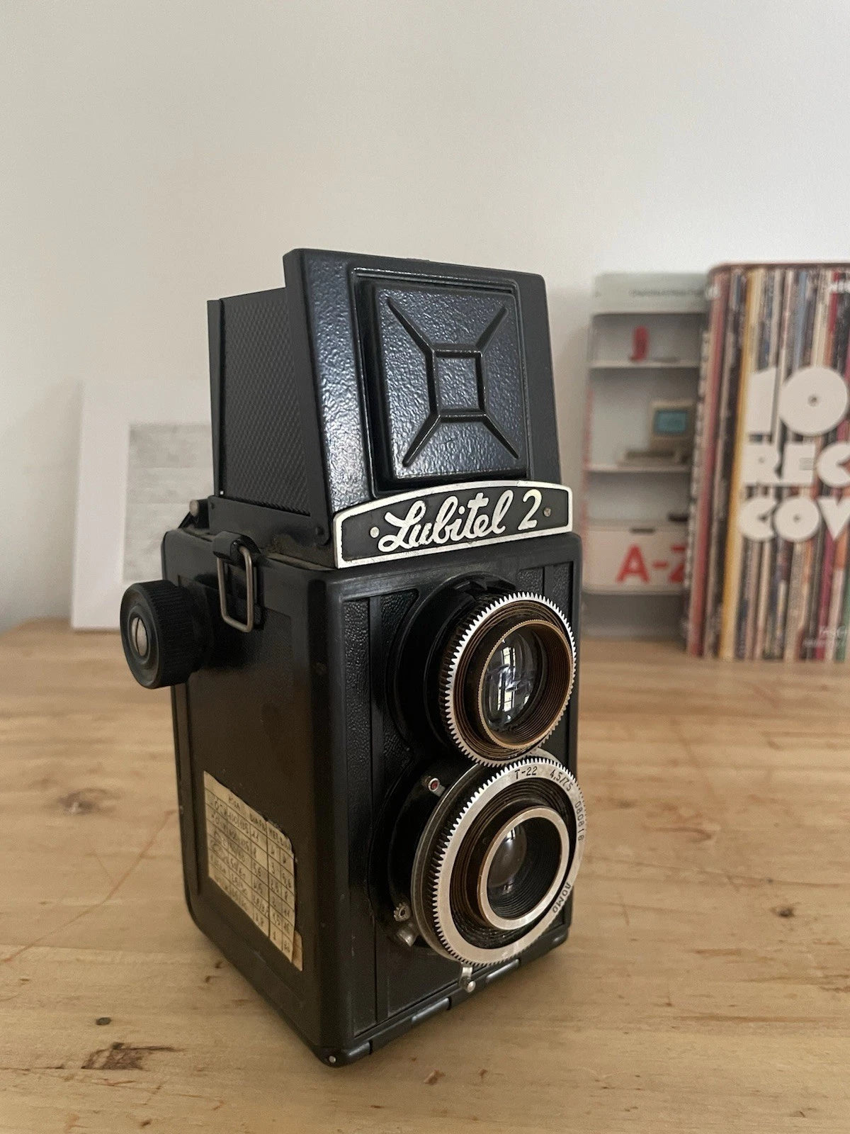 Fotocamera Biottica Lubitel 2 Vintage Epoca Anni 60 6x6 Nera TLR Pellicola 120