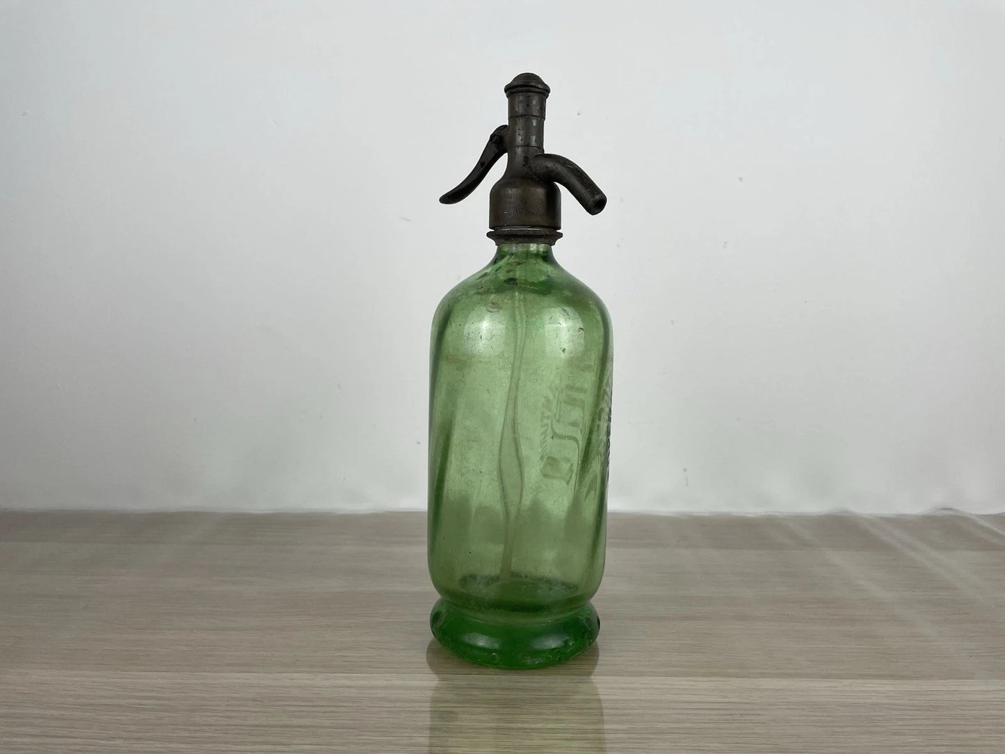 Autoseltzer In Vetro Sifone Seltz Cooperativa Canturina Cantù Verde Anni 30 Epoca