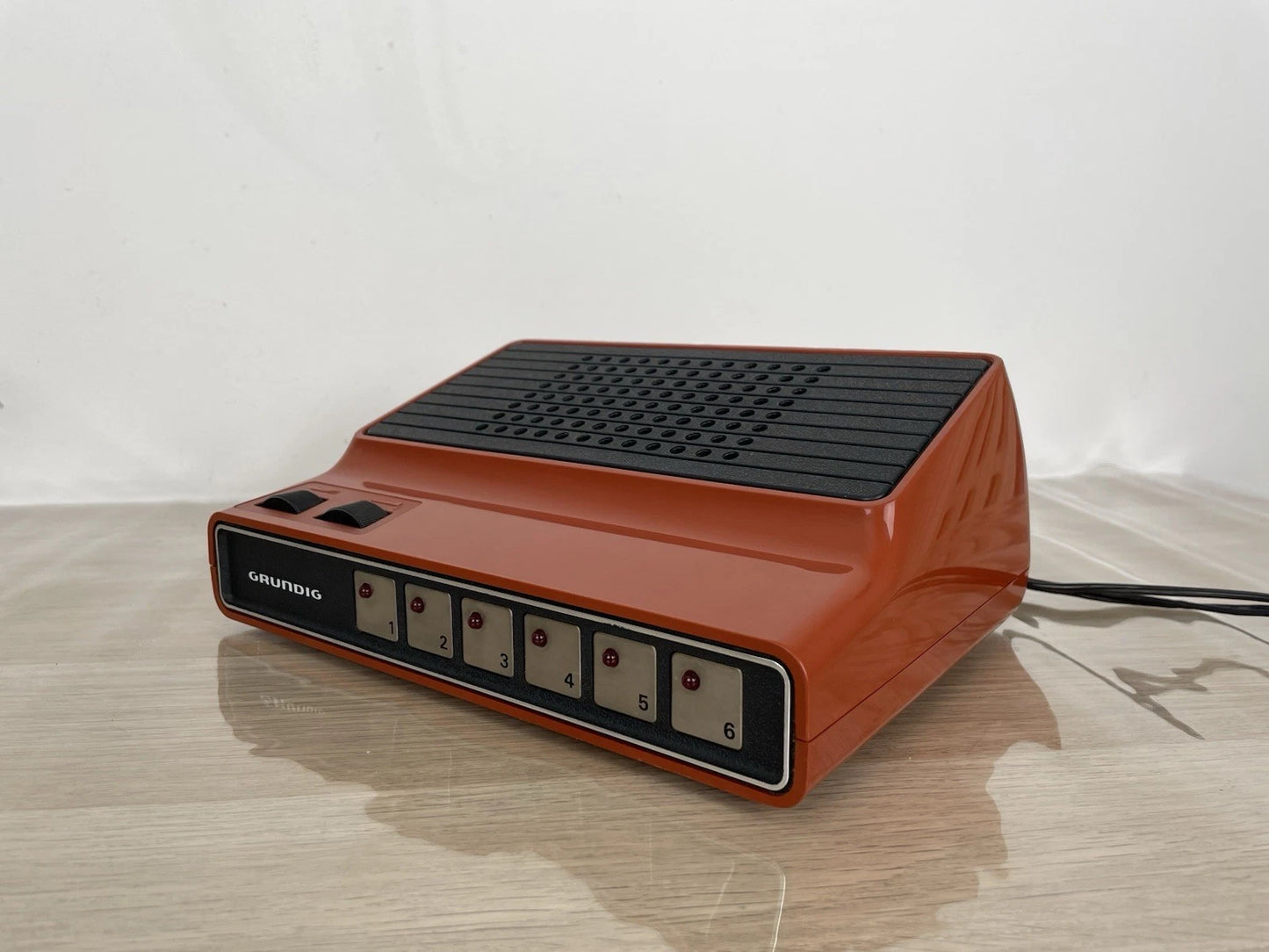 Radio Filodiffusione Grundig FD1200S Vintage Design Anni 70 Arancio Mattone