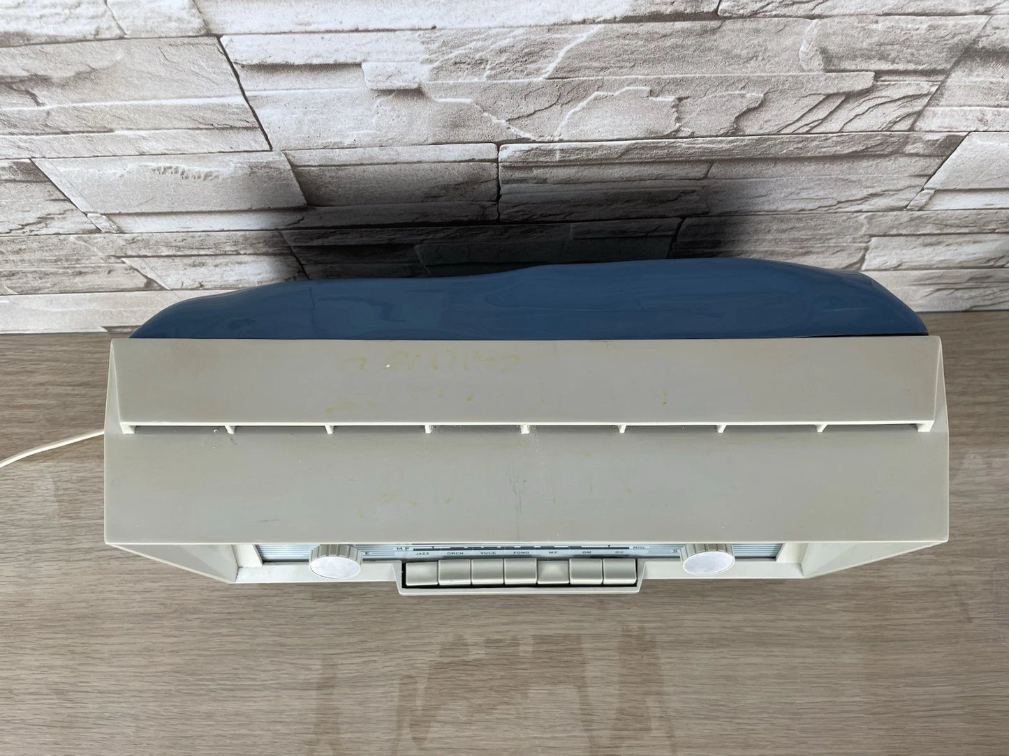 Radio Valvolare Allocchio Bacchini Mod. 450 Bianca Blu Anni 60 AM FM Per RICAMBI