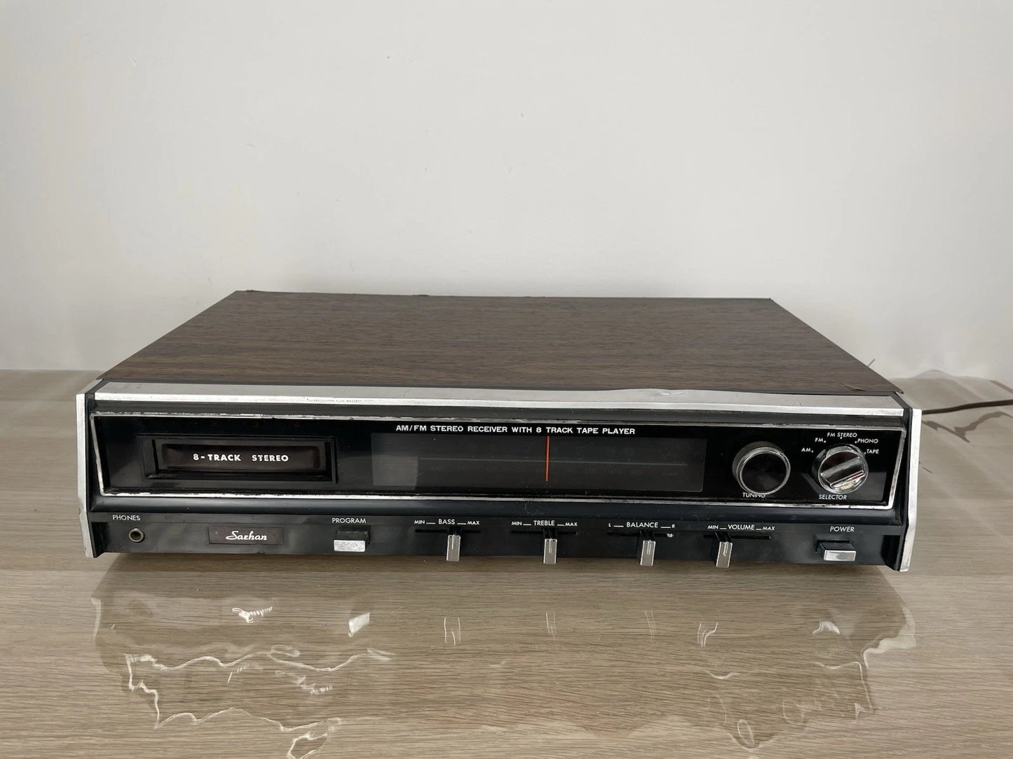 Lettore Cassette Stereo 8 Amplificatore Tuner FM Saehan SE-1000 Vintage Anni 70