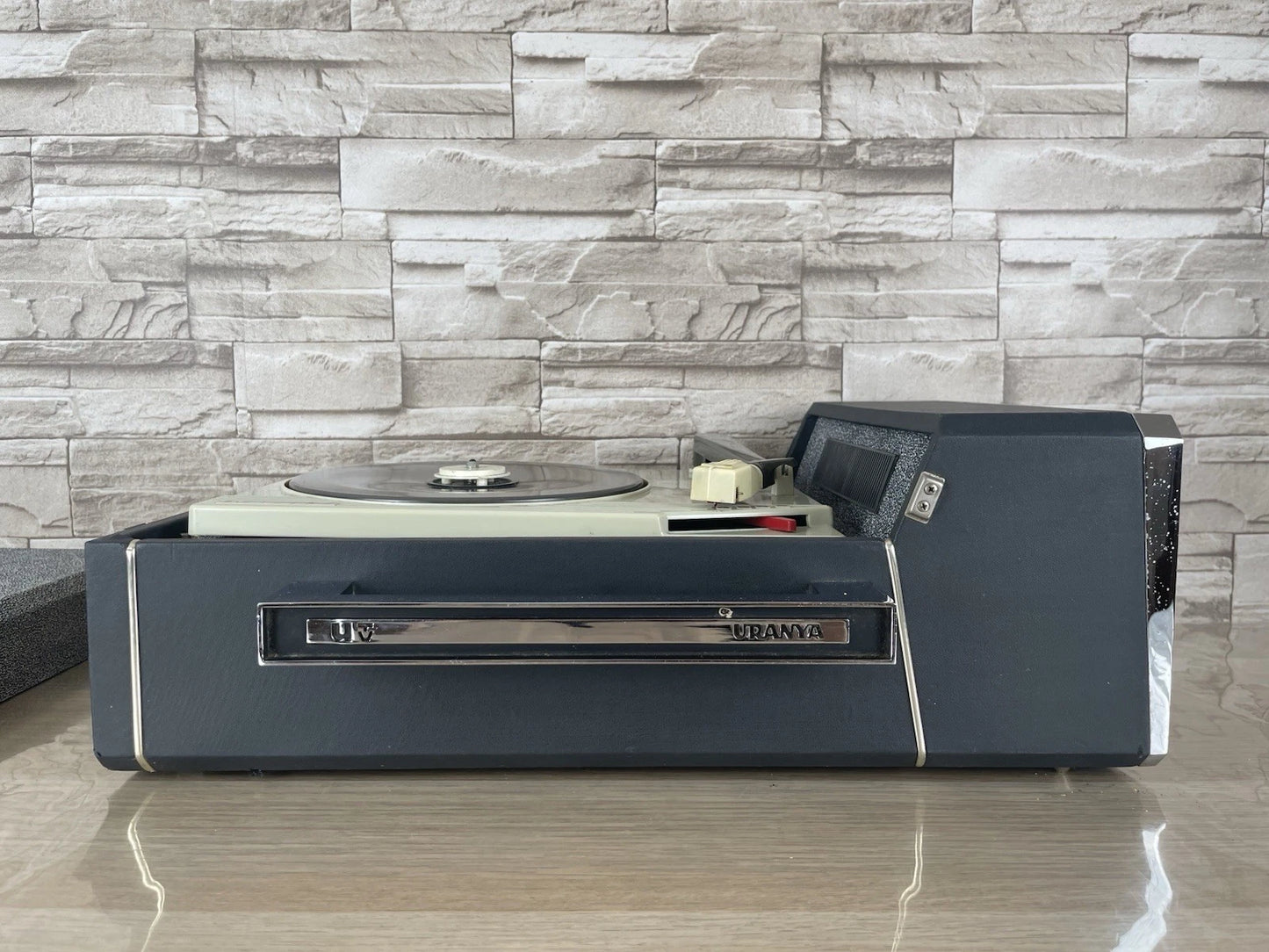 Fonovaligia Philips Uranya HiFi Giradischi Per Pezzi Di Ricambio Nera e Grigia